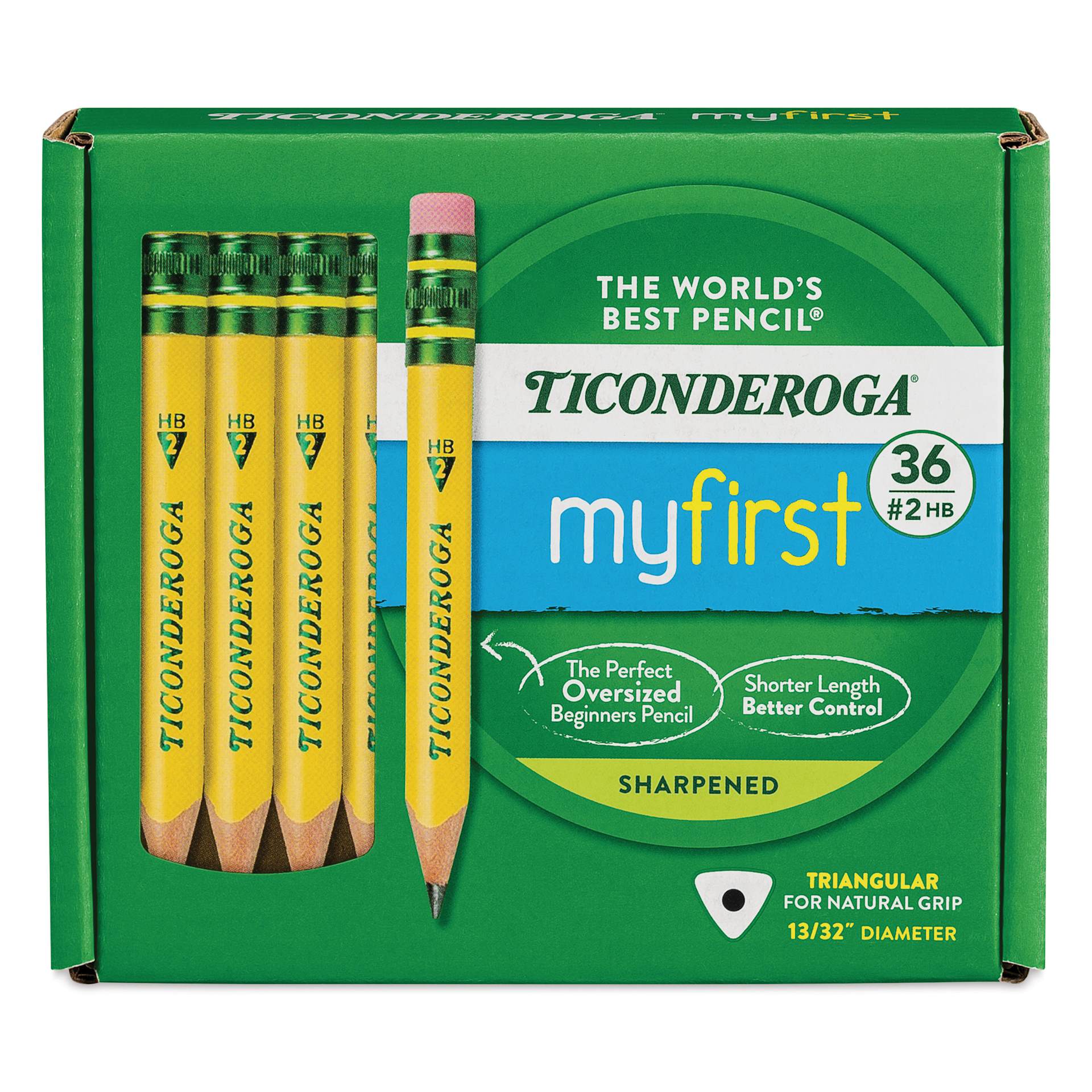 Dixon Ticonderoga My First Short Pencils - Set of 36, Yellow