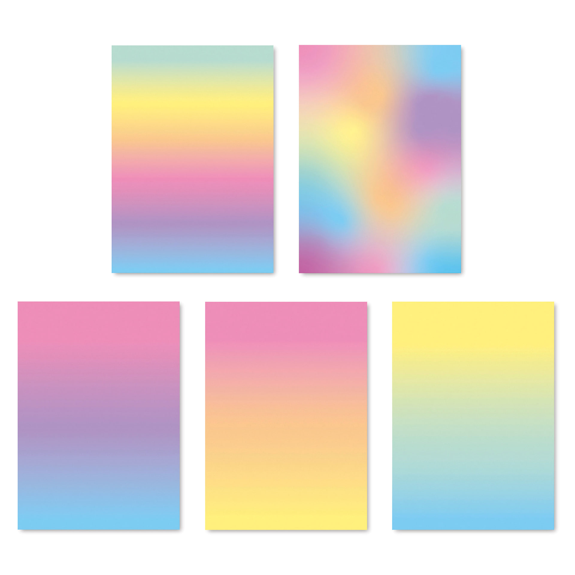 Folia Decorative Paper - 8.9" x 12.6", Gloss Rainbow, 10 Sheets, available designs
