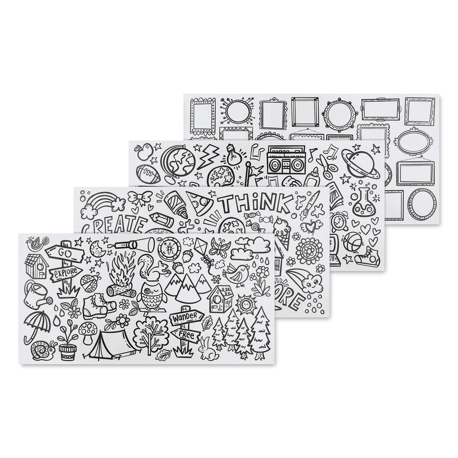 Prang Doodle & Drawing Roll - 30" x 58", Pkg of 4, sheets rolled out