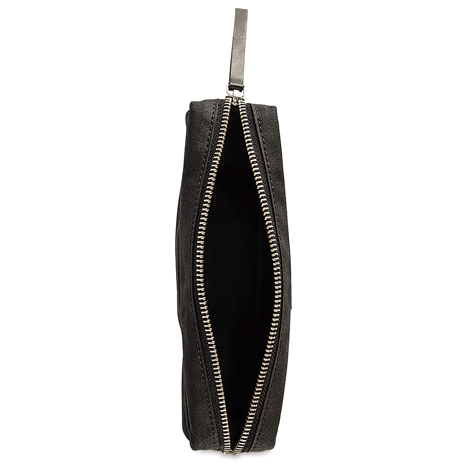 Kolo Parker Zipper Pouch - Black, 2" x 7-1/2" x 2", open