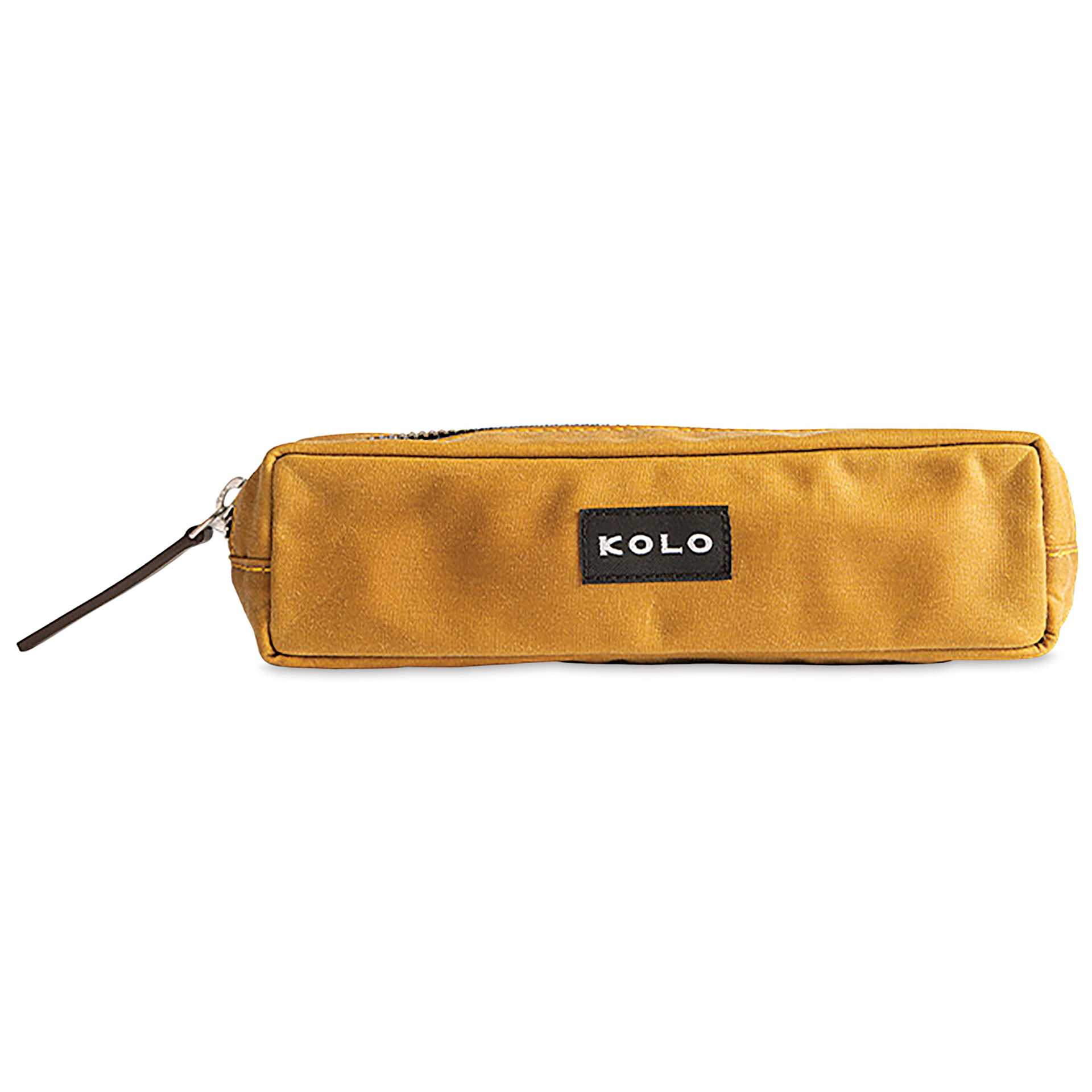 Kolo Parker Zipper Pouch - Ochre, 2" x 7-1/2" x 2", front