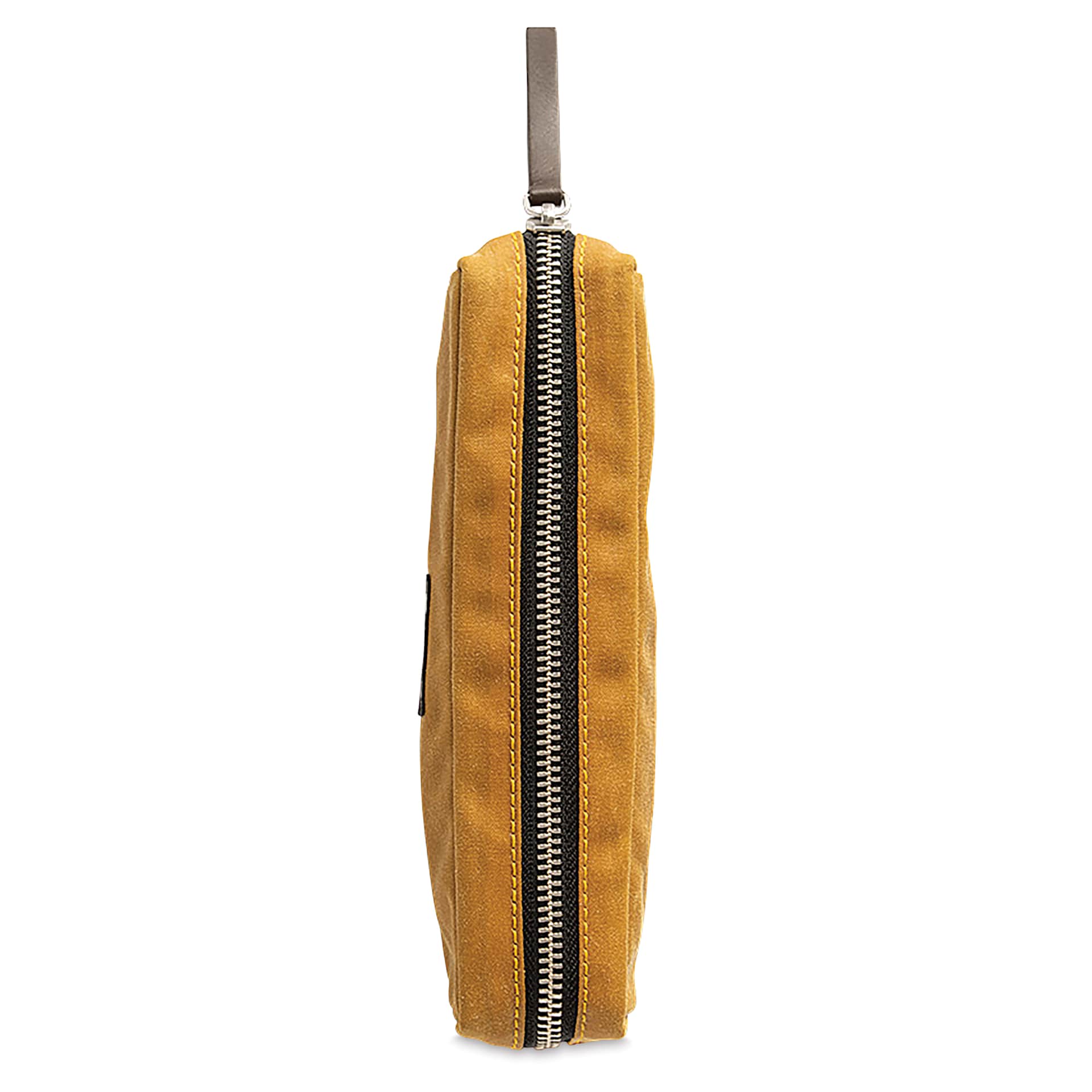 Kolo Parker Zipper Pouch - Ochre, 2" x 7-1/2" x 2", closed