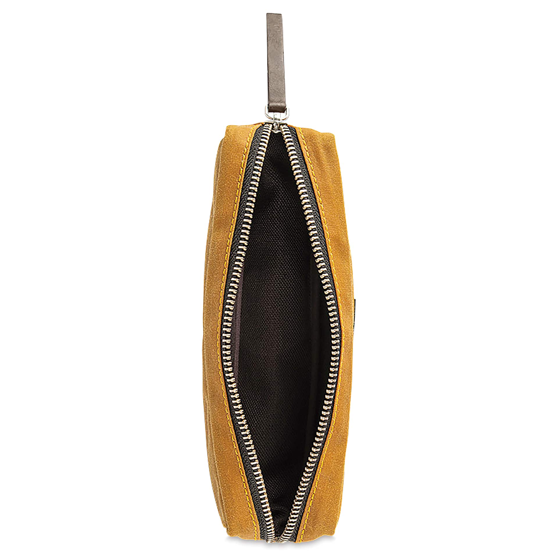 Kolo Parker Zipper Pouch - Ochre, 2" x 7-1/2" x 2", open