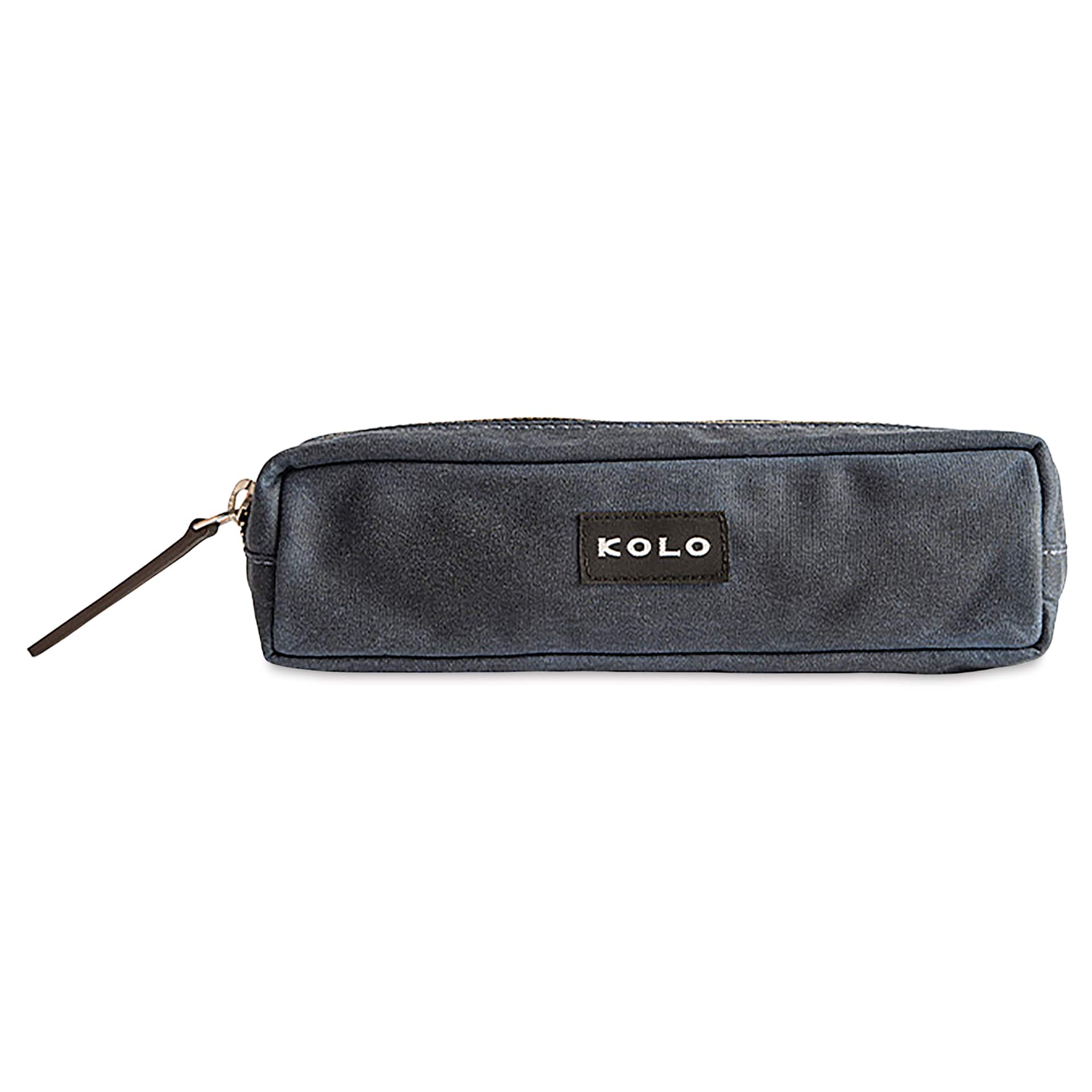 Kolo Parker Zipper Pouch - Navy, 2" x 7-1/2" x 2", front