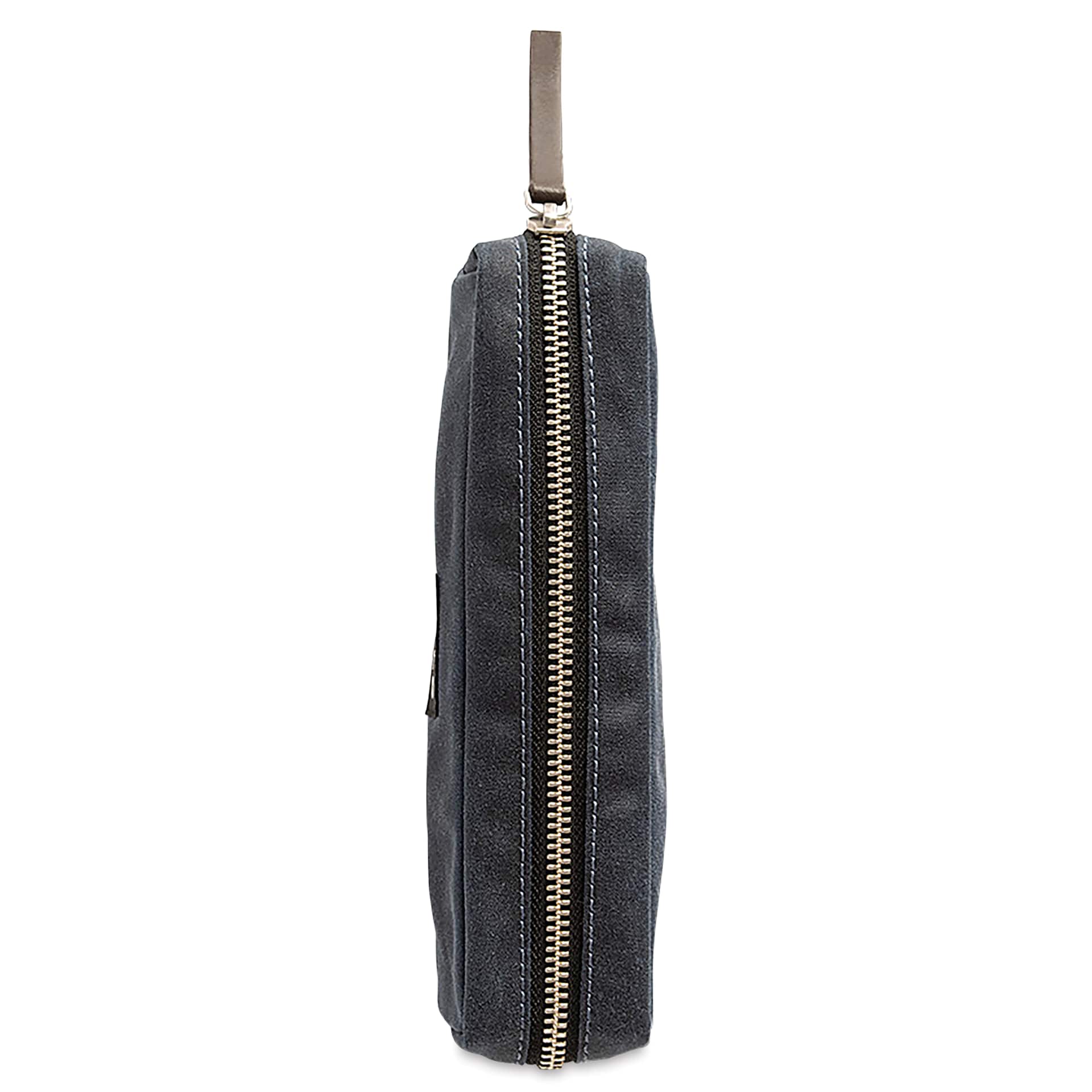 Kolo Parker Zipper Pouch - Navy, 2" x 7-1/2" x 2", closed
