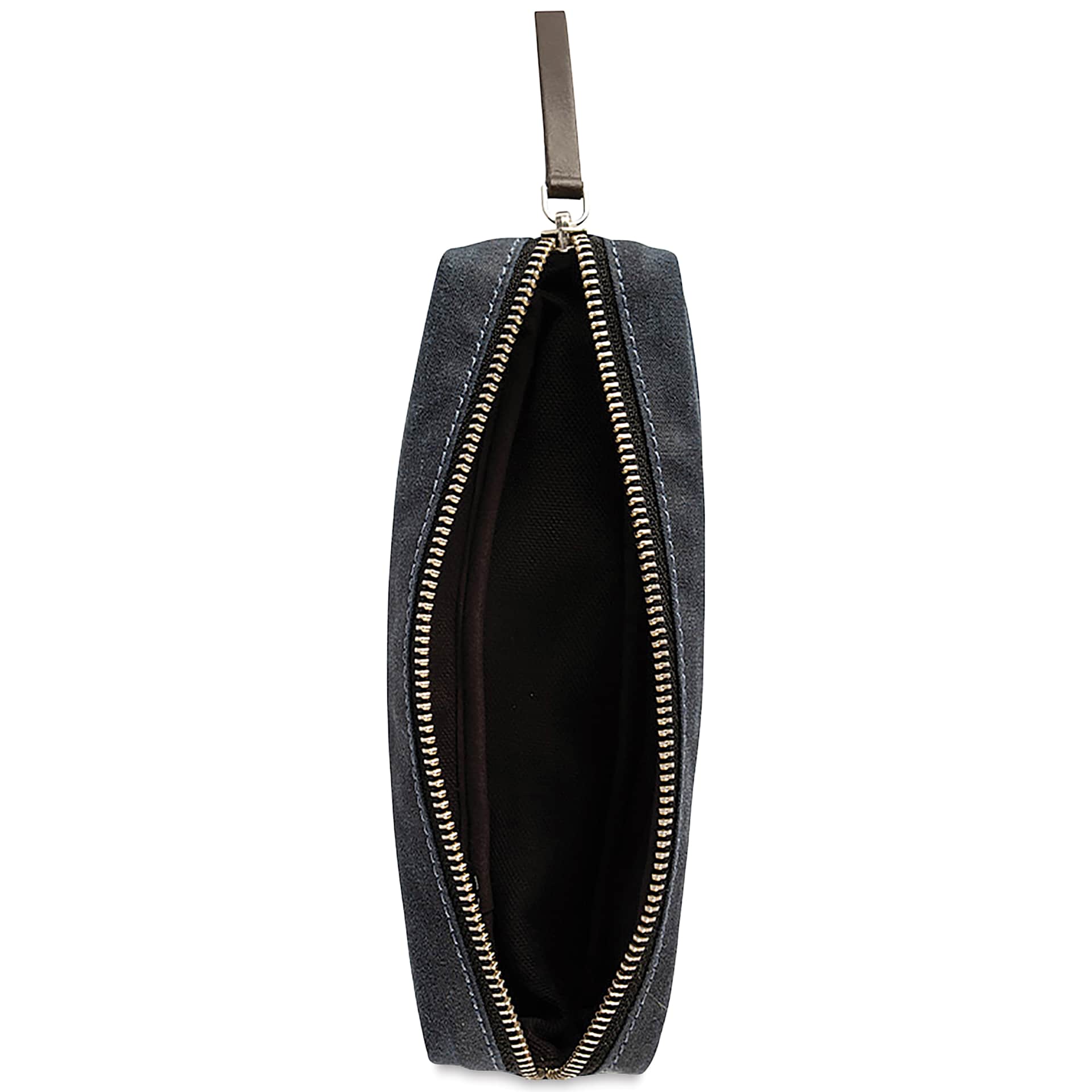 Kolo Parker Zipper Pouch - Navy, 2" x 7-1/2" x 2", open