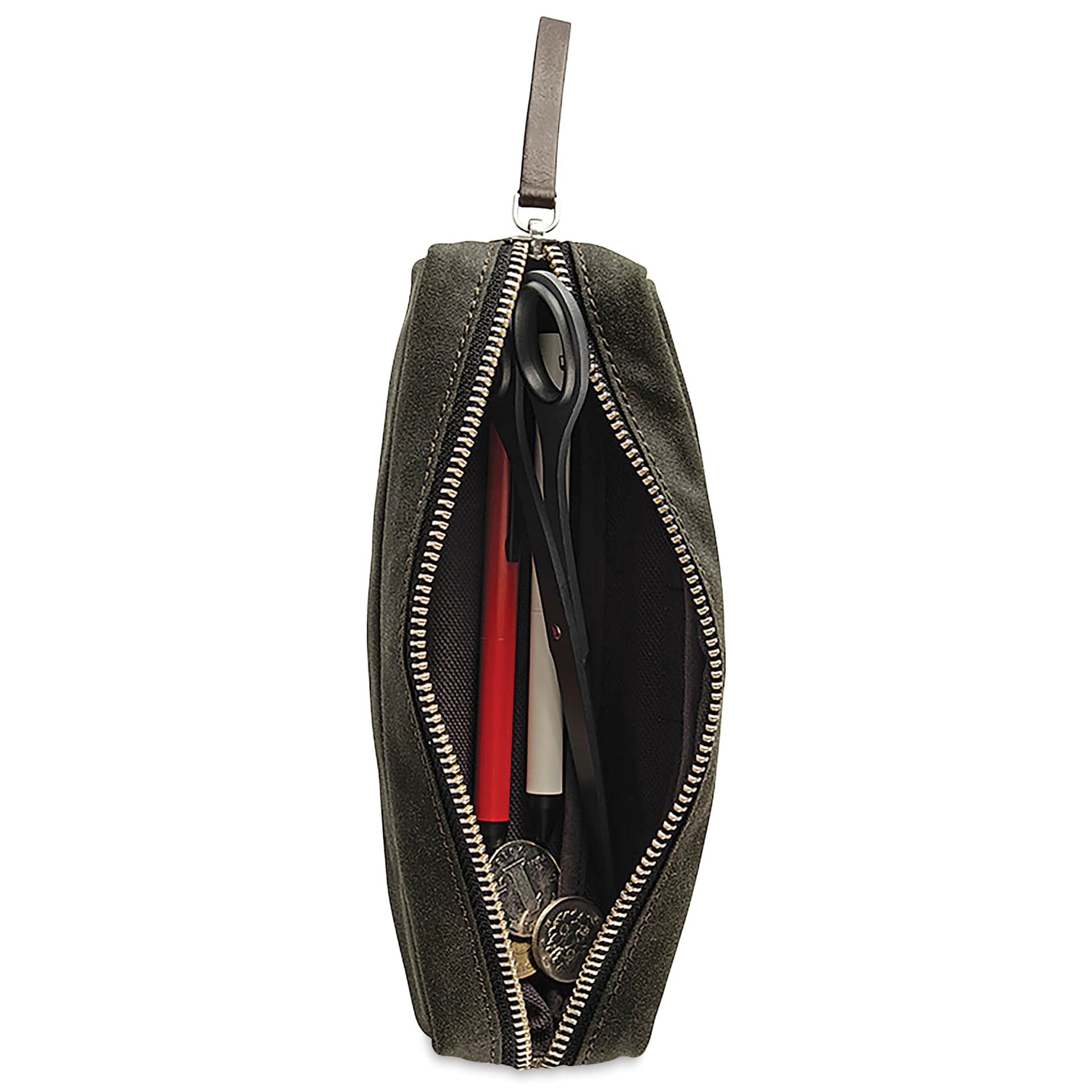 Kolo Parker Zipper Pouch - Sage, 2" x 7-1/2" x 2", filled with supplies (not included)