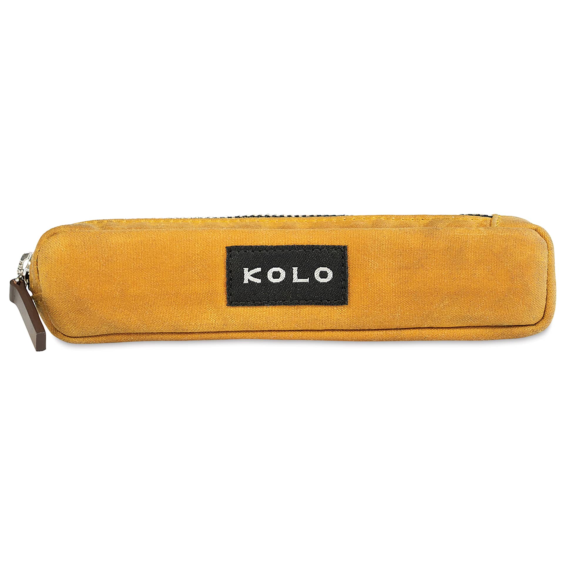 Kolo Parker Zipper Pouch - Ochre, 5-1/5" x 4/5" x 1-3/10", front