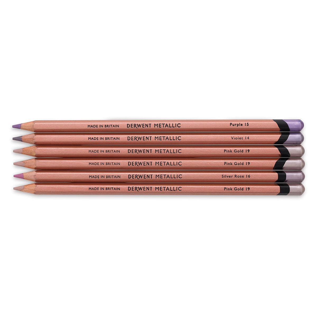Derwent Professional Metallic Colored Pencils - Traditional Colors, Set of 6
