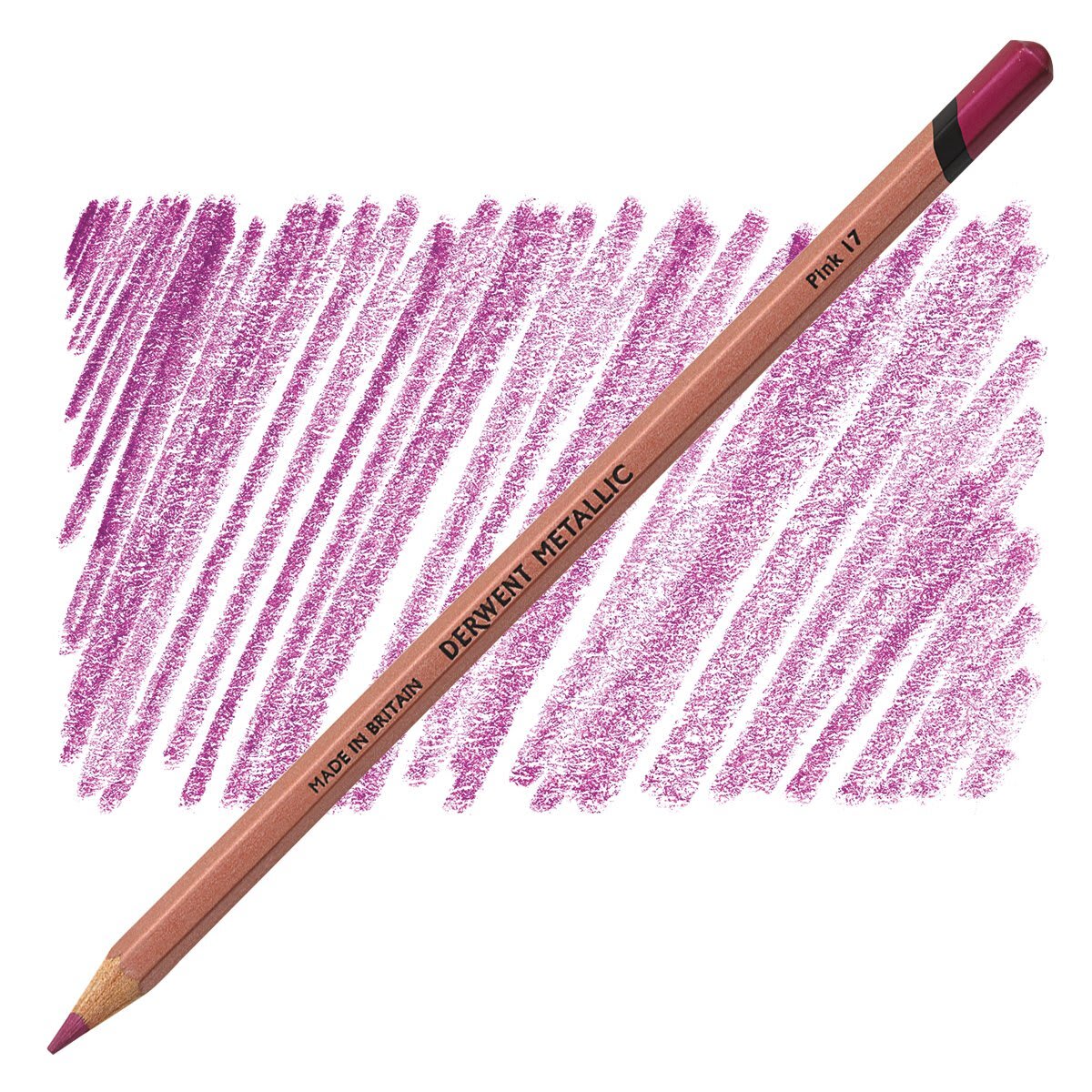 Derwent Professional Metallic Colored Pencil - Pink pencil and swatch