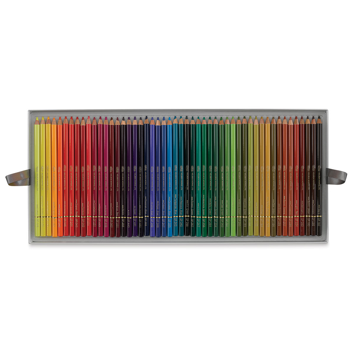Holbein Artists' Colored Pencils - Assorted Tones, Set of 100, Cardboard Box (tray 1)