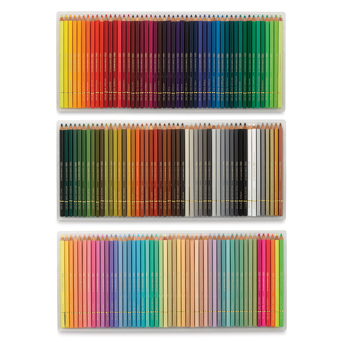 Holbein Artists' Colored Pencils - Assorted Tones, Set of 150, Wood Box pencils out of box