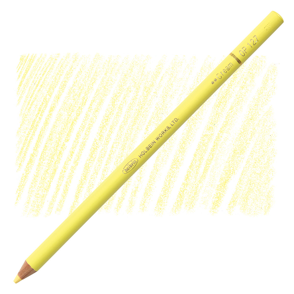 Holbein Artists' Colored Pencil - Cream, OP127 pencil and swatch