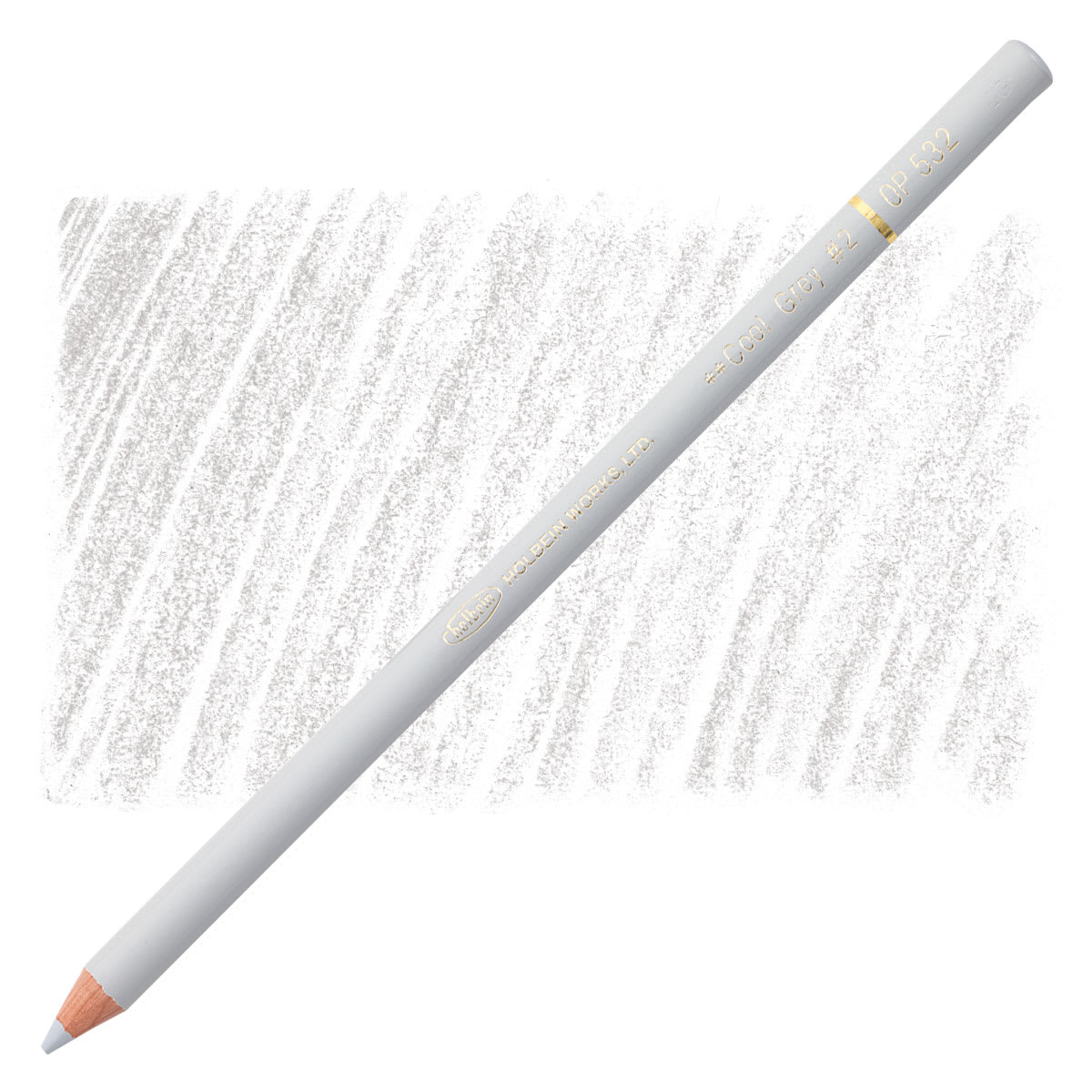 Holbein Artists' Colored Pencil - Cool Grey 2, OP532 pencil and swatch