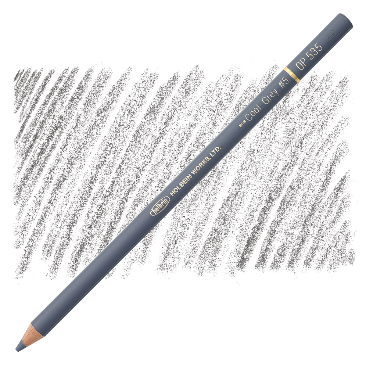 Holbein Artists' Colored Pencil - Cool Grey 5, OP535 pencil and swatch
