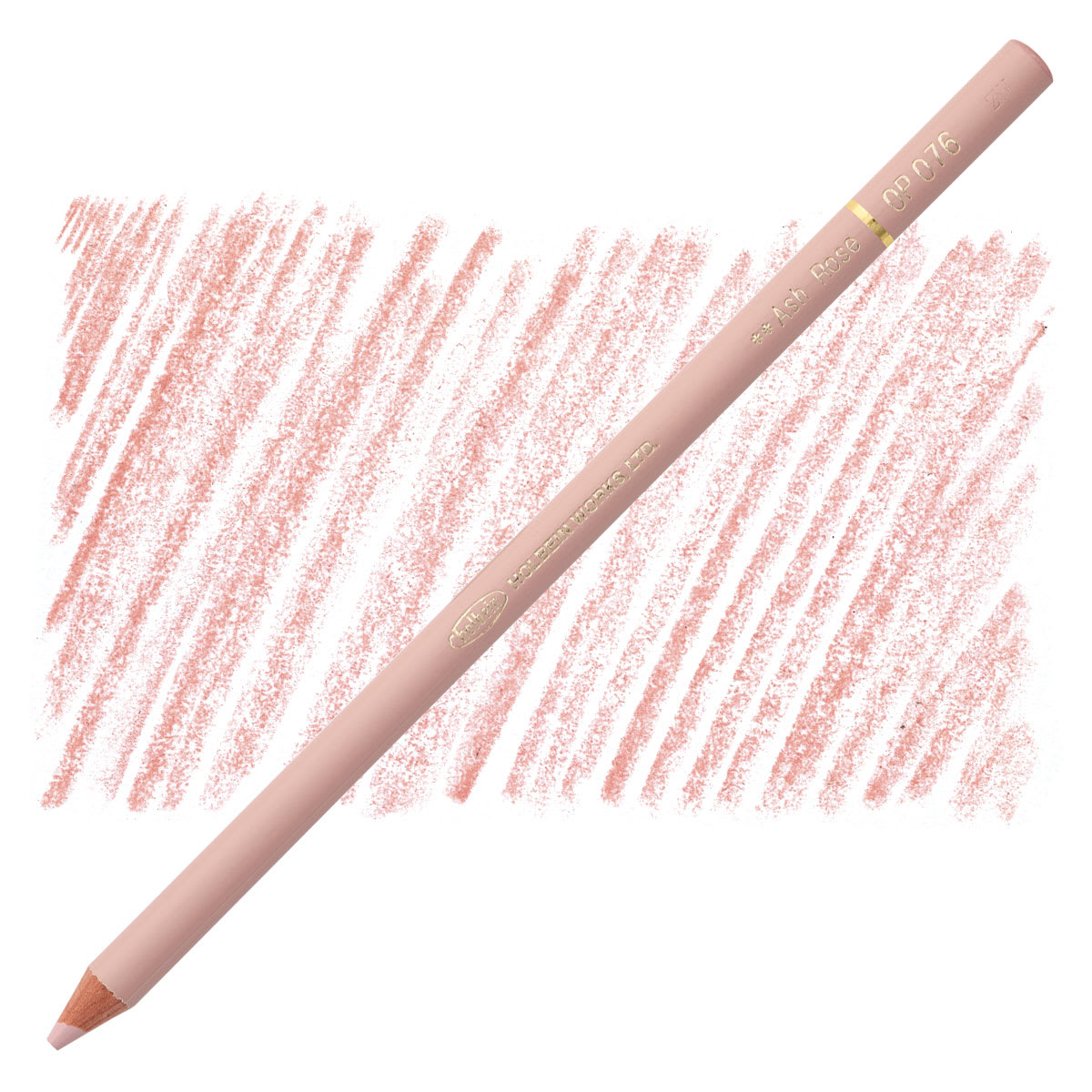 Holbein Artists' Colored Pencil - Ash Rose, OP076 pencil and swatch