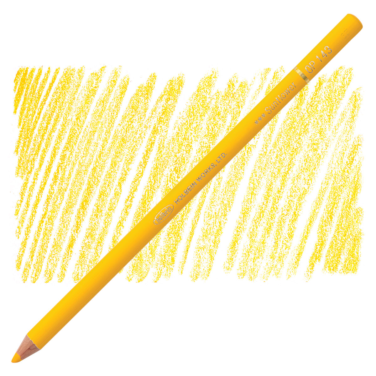 Holbein Artists' Colored Pencil - Sunflower, OP143 pencil and swatch