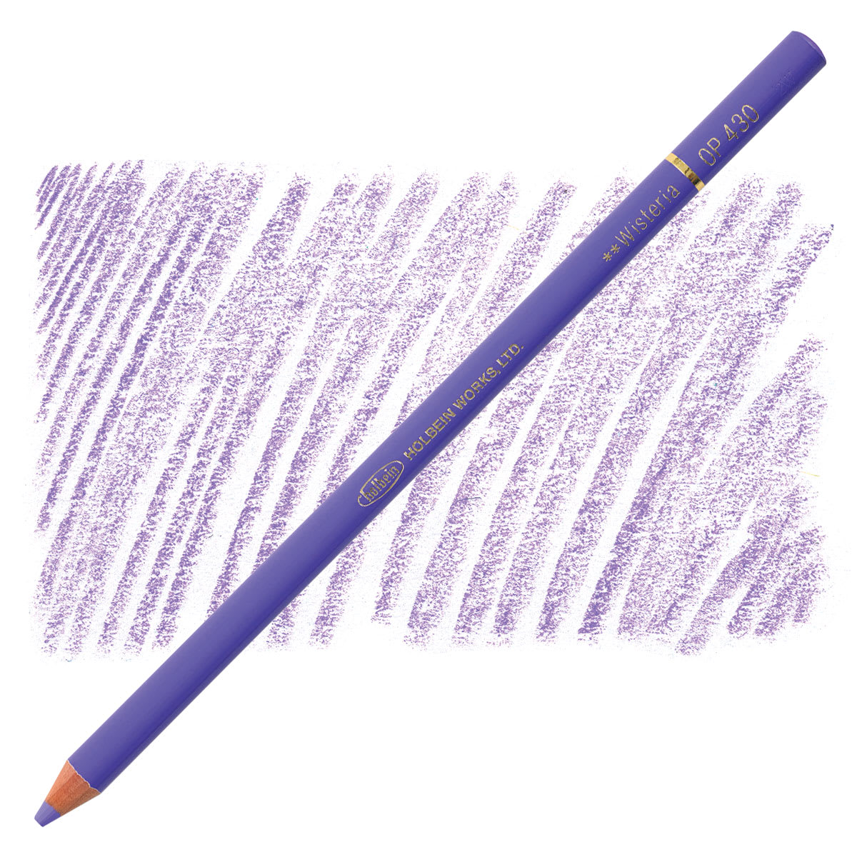 Holbein Artists' Colored Pencil - Wisteria, OP430 pencil and swatch