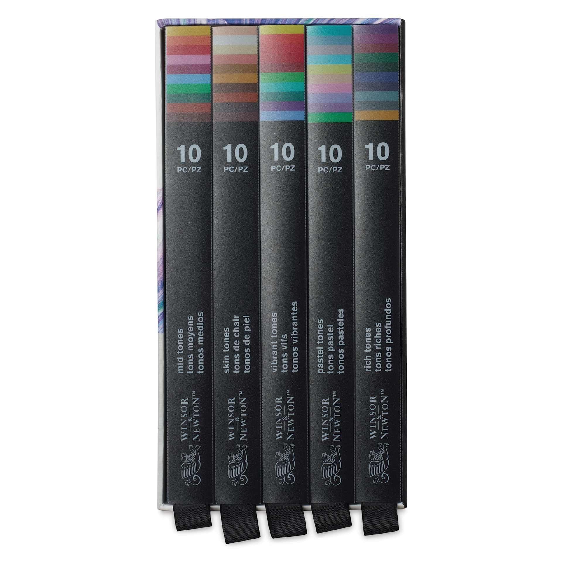 Winsor & Newton Studio Collection Colored Pencils - Set of 50, side of the packaging