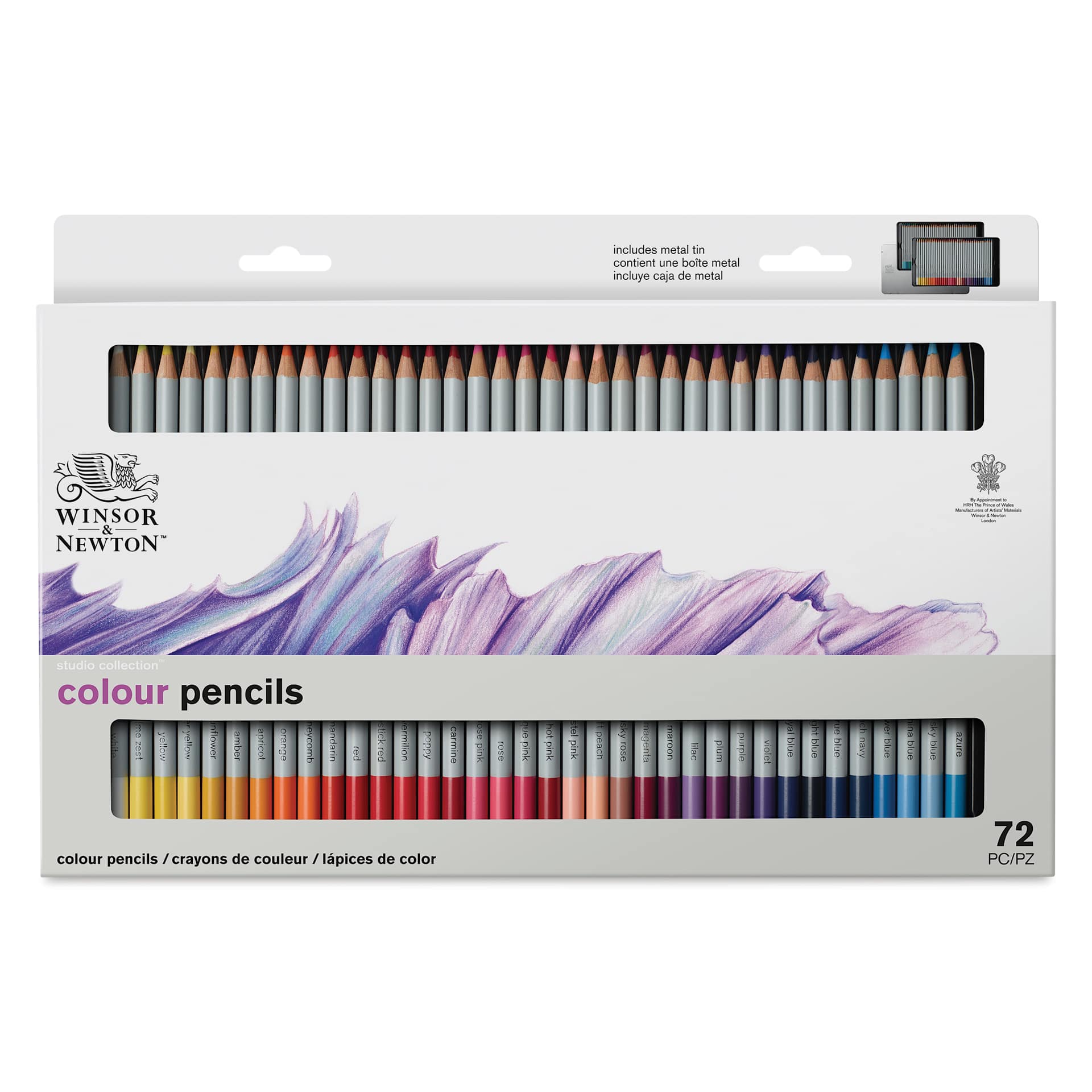 Winsor & Newton Studio Collection Colored Pencils - Set of 72, front of the packaging