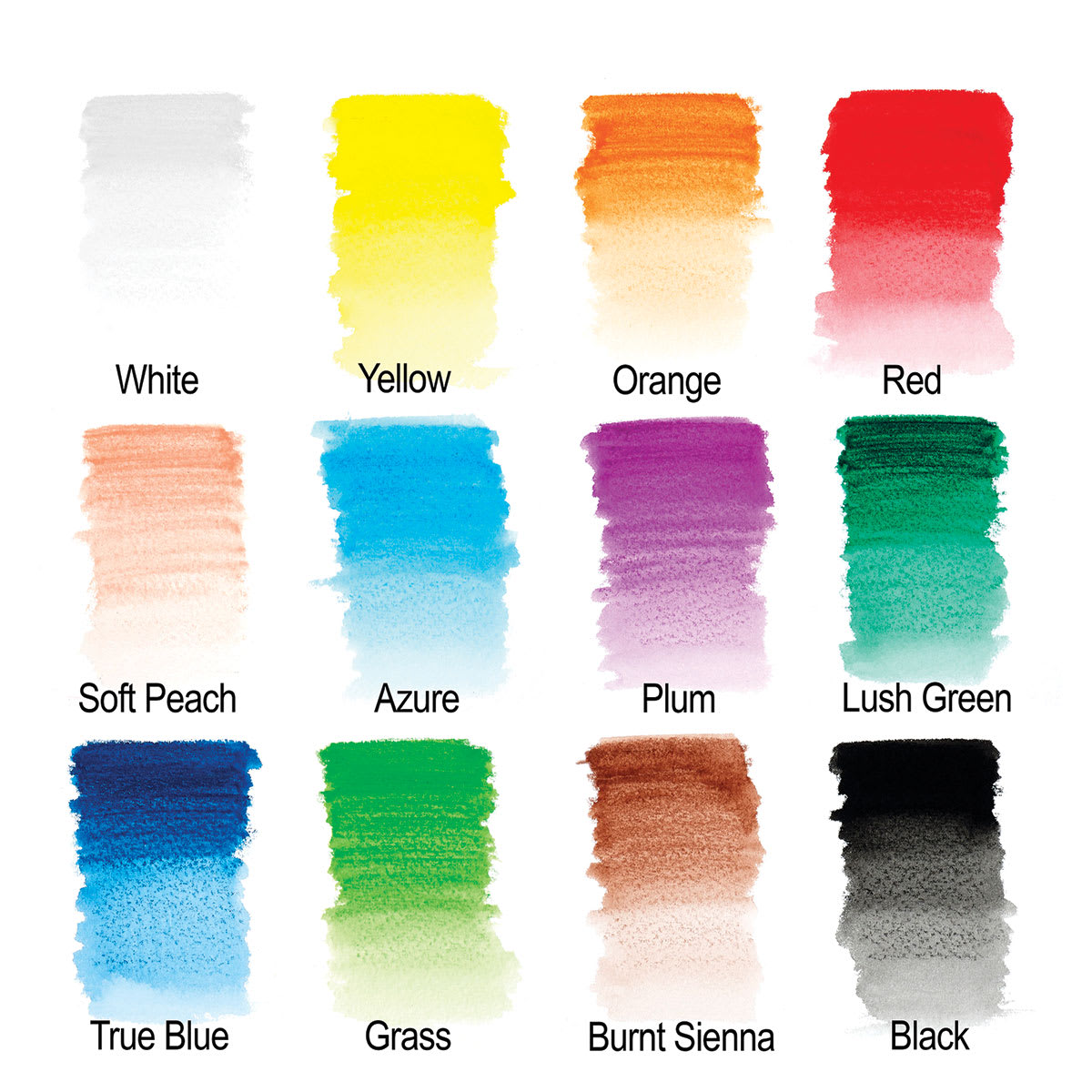 Winsor & Newton Studio Collection Watercolor Pencils - Set of 12 (example of colors included in the set)