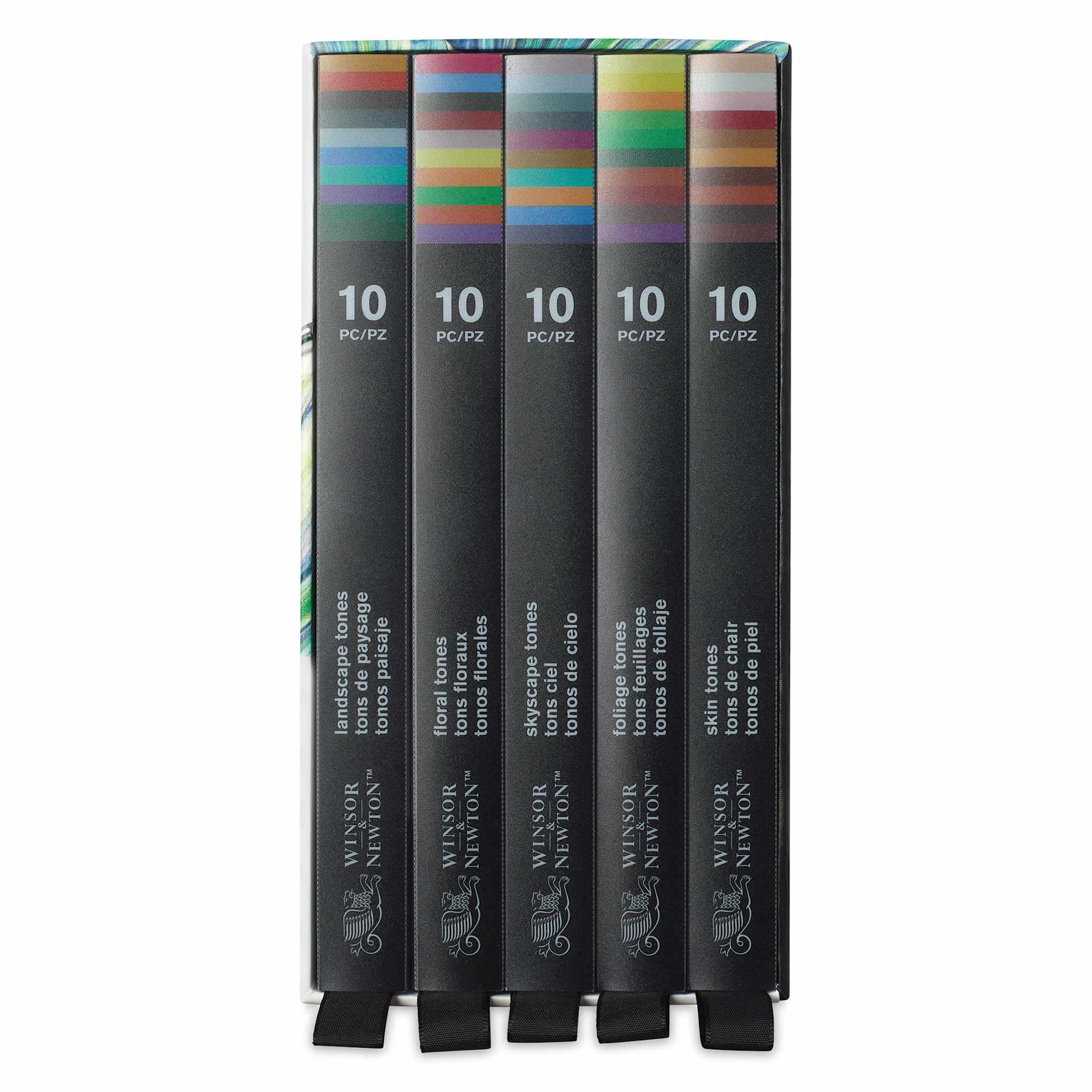 Winsor & Newton Studio Collection Watercolor Pencils - Set of 50, side of the packaging