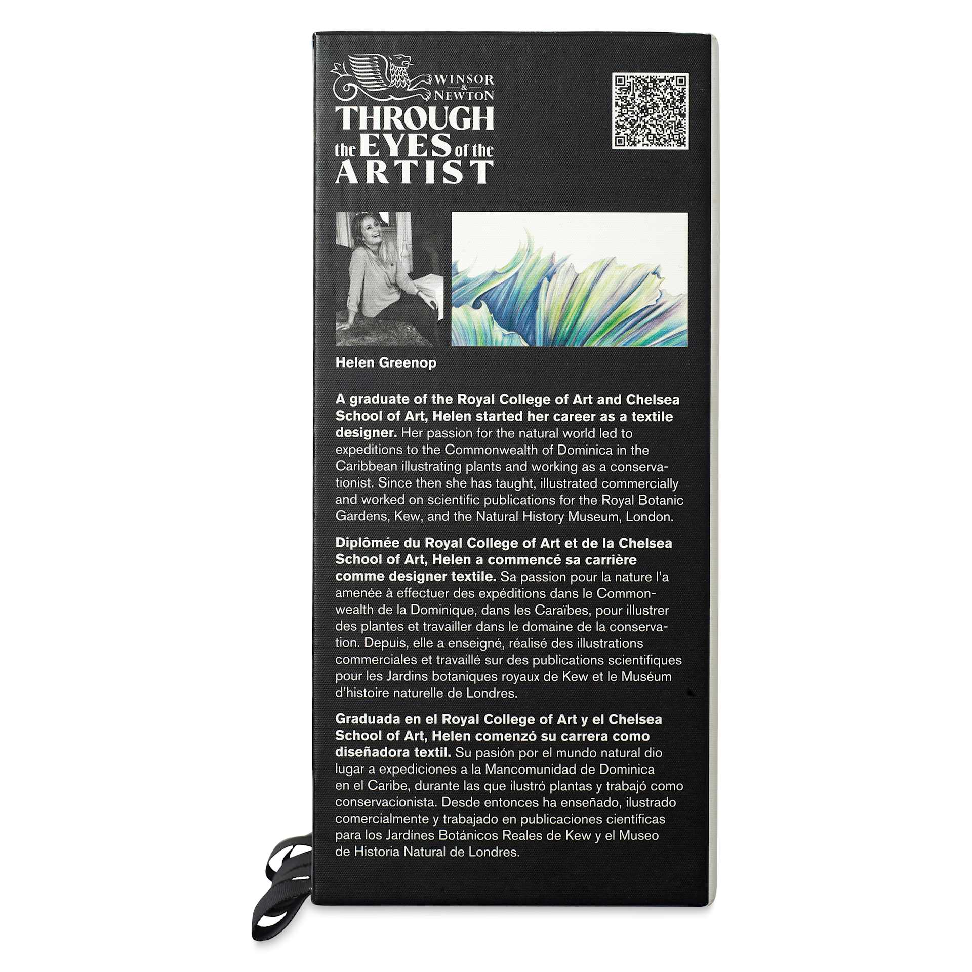Winsor & Newton Studio Collection Watercolor Pencils - Set of 50, featured artist on the packaging