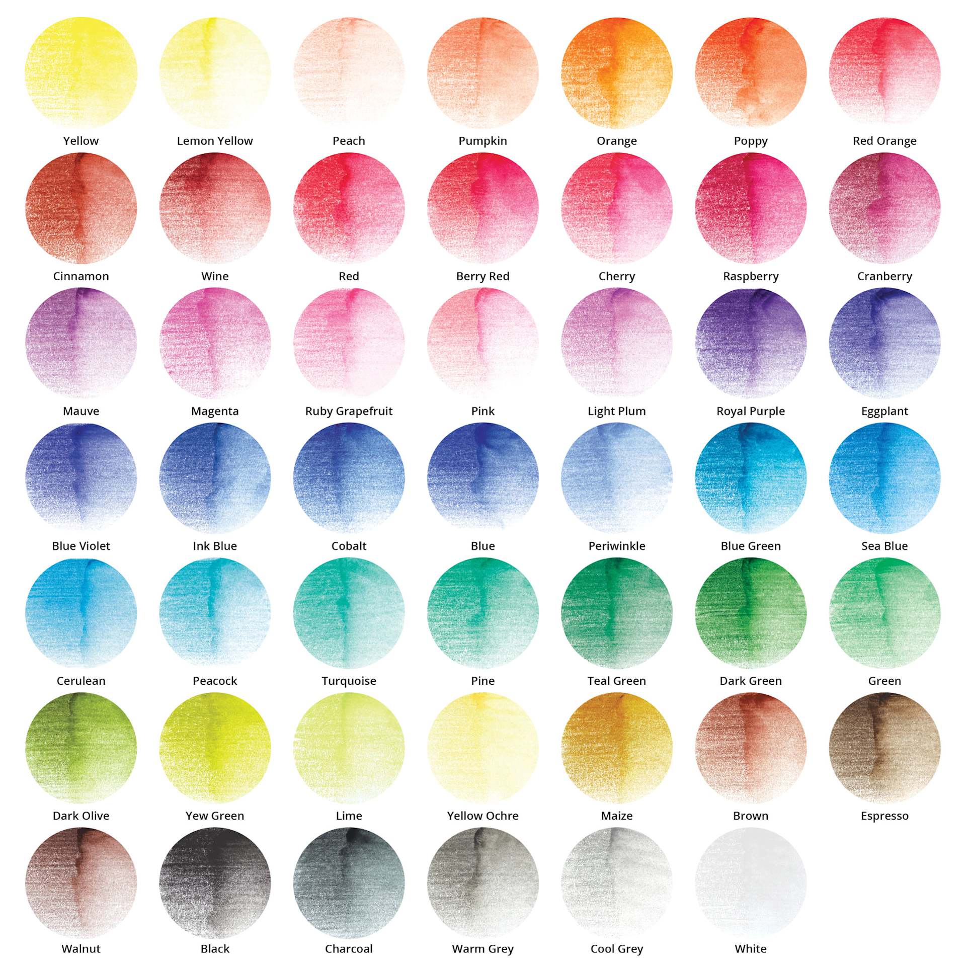 artPOP! Premium Watercolor Pencils - Set of 48 (swatches of included colors)