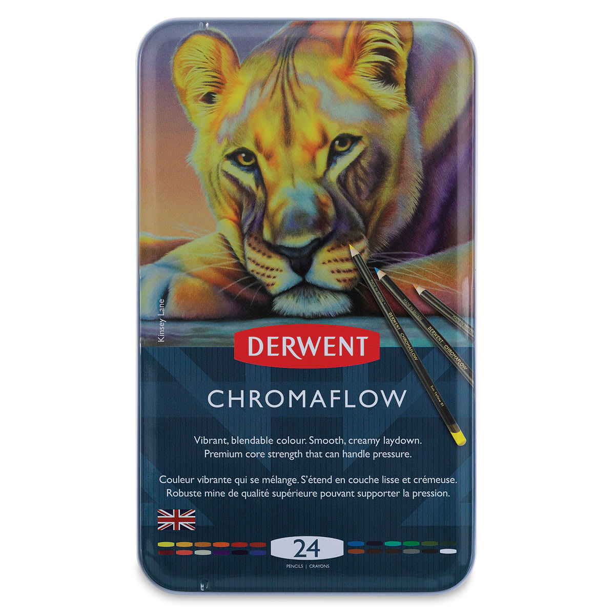 Derwent Chromaflow Colored Pencils - Set of 24 (front of package)