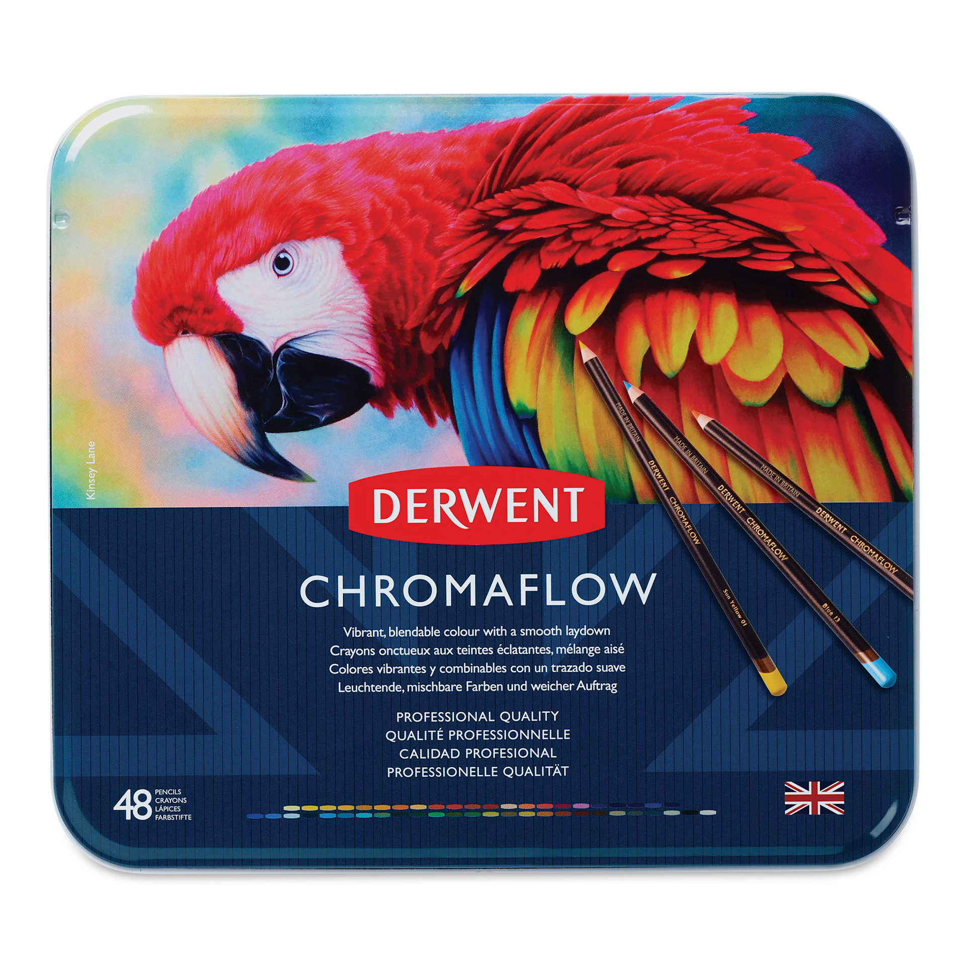 Derwent Chromaflow Colored Pencils - Set of 48, front of the packaging
