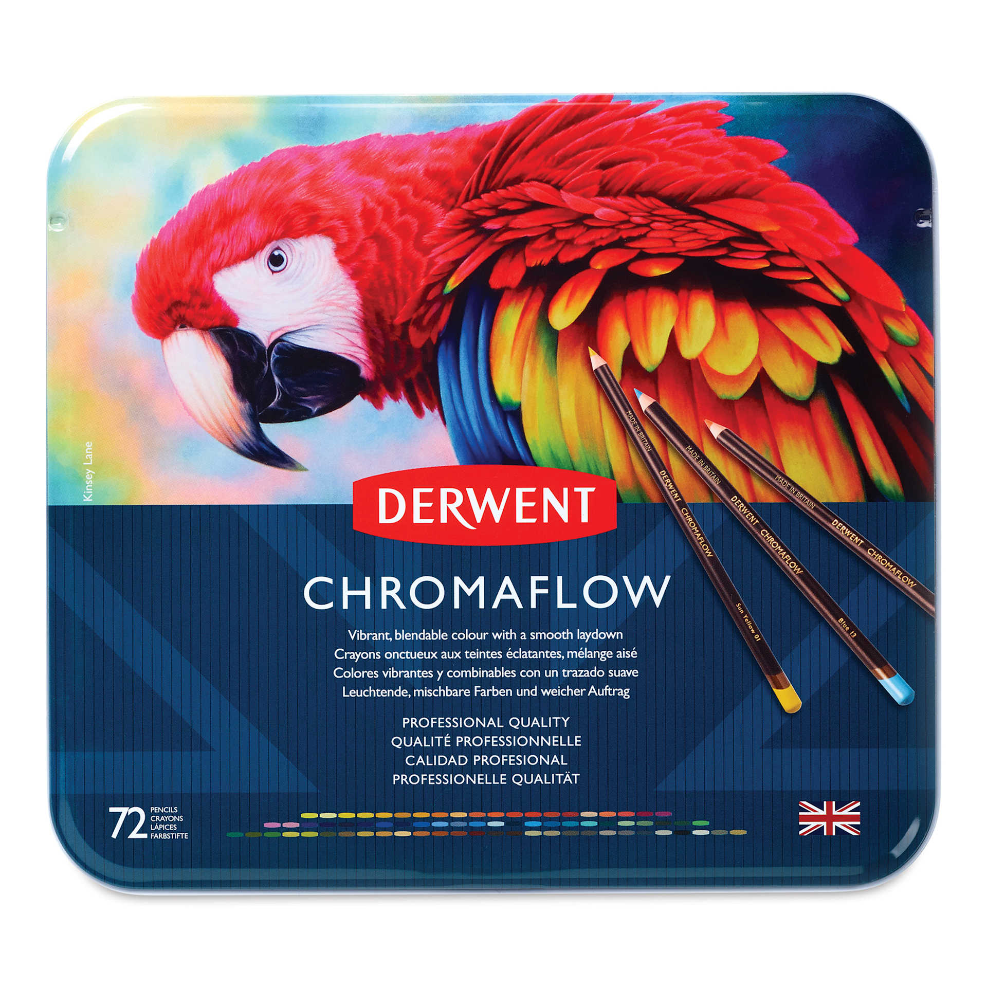 Derwent Chromaflow Colored Pencils - Set of 72, front of the packaging