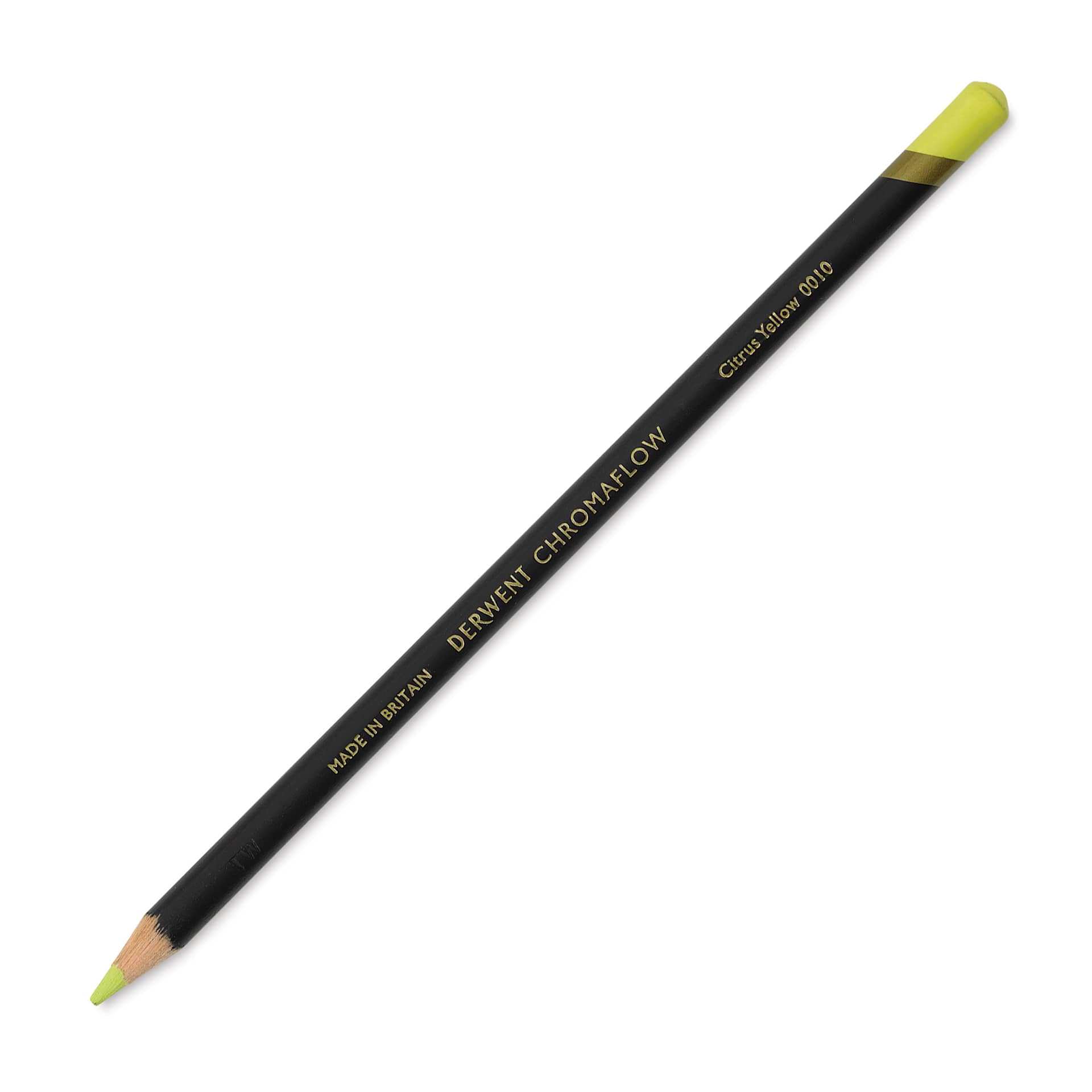 Derwent Chromaflow Colored Pencil - Citrus Yellow, single pencil