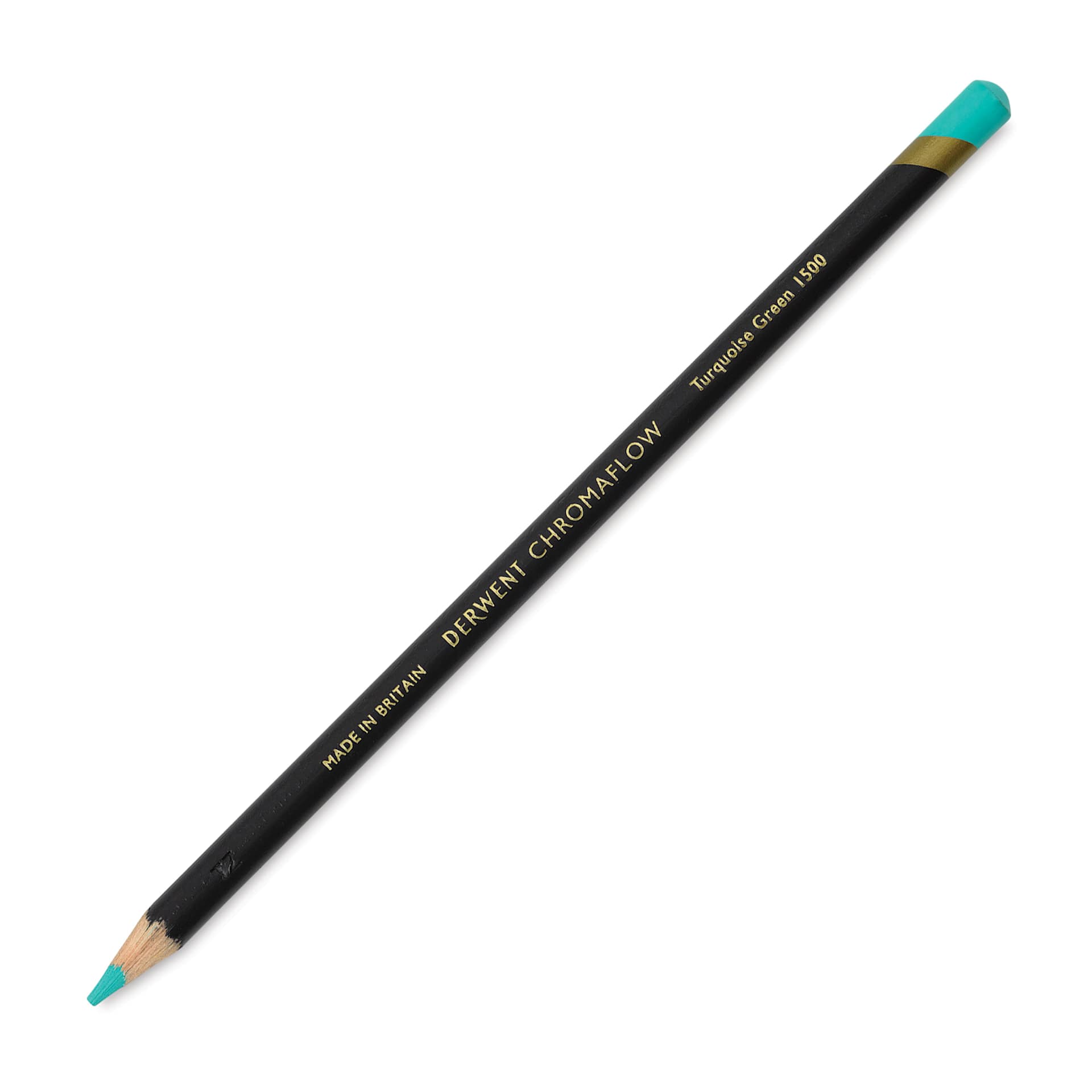 Derwent Chromaflow Colored Pencil - Turquoise Green, single pencil