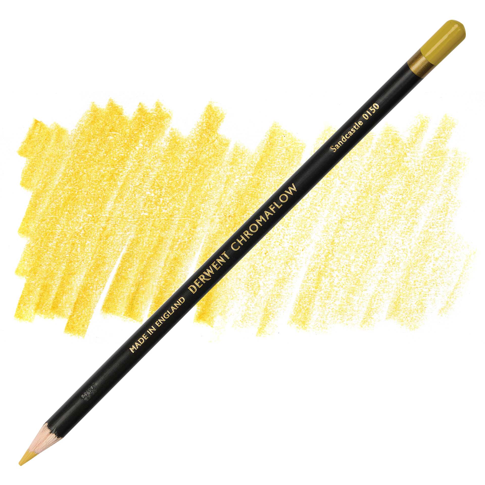 Derwent Chromaflow Colored Pencil - Sandcastle, swatch and pencil