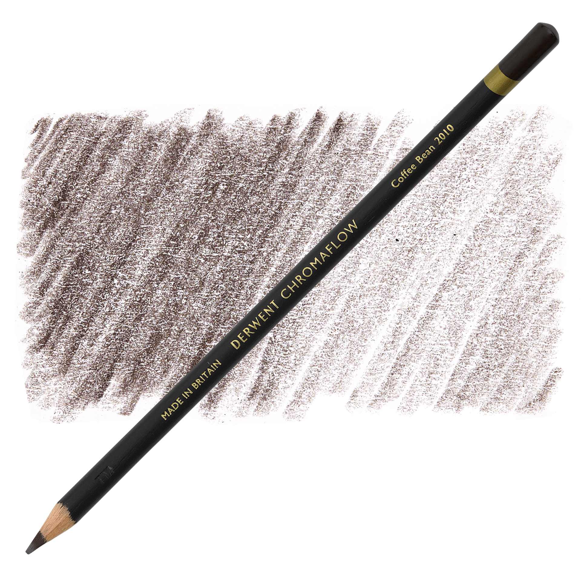 Derwent Chromaflow Colored Pencil - Coffee Bean, swatch and pencil