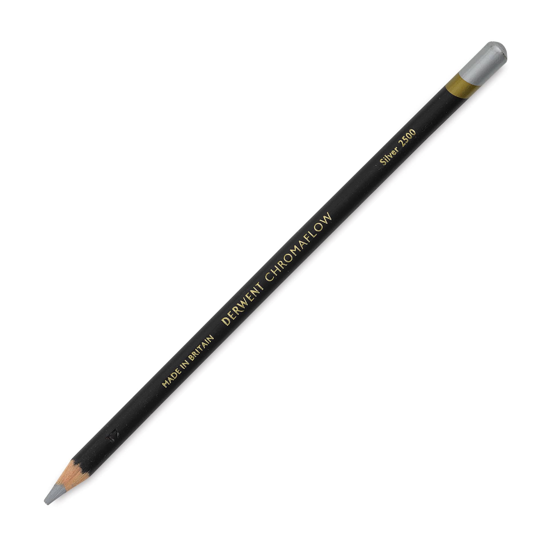 Derwent Chromaflow Colored Pencil - Silver, single pencil