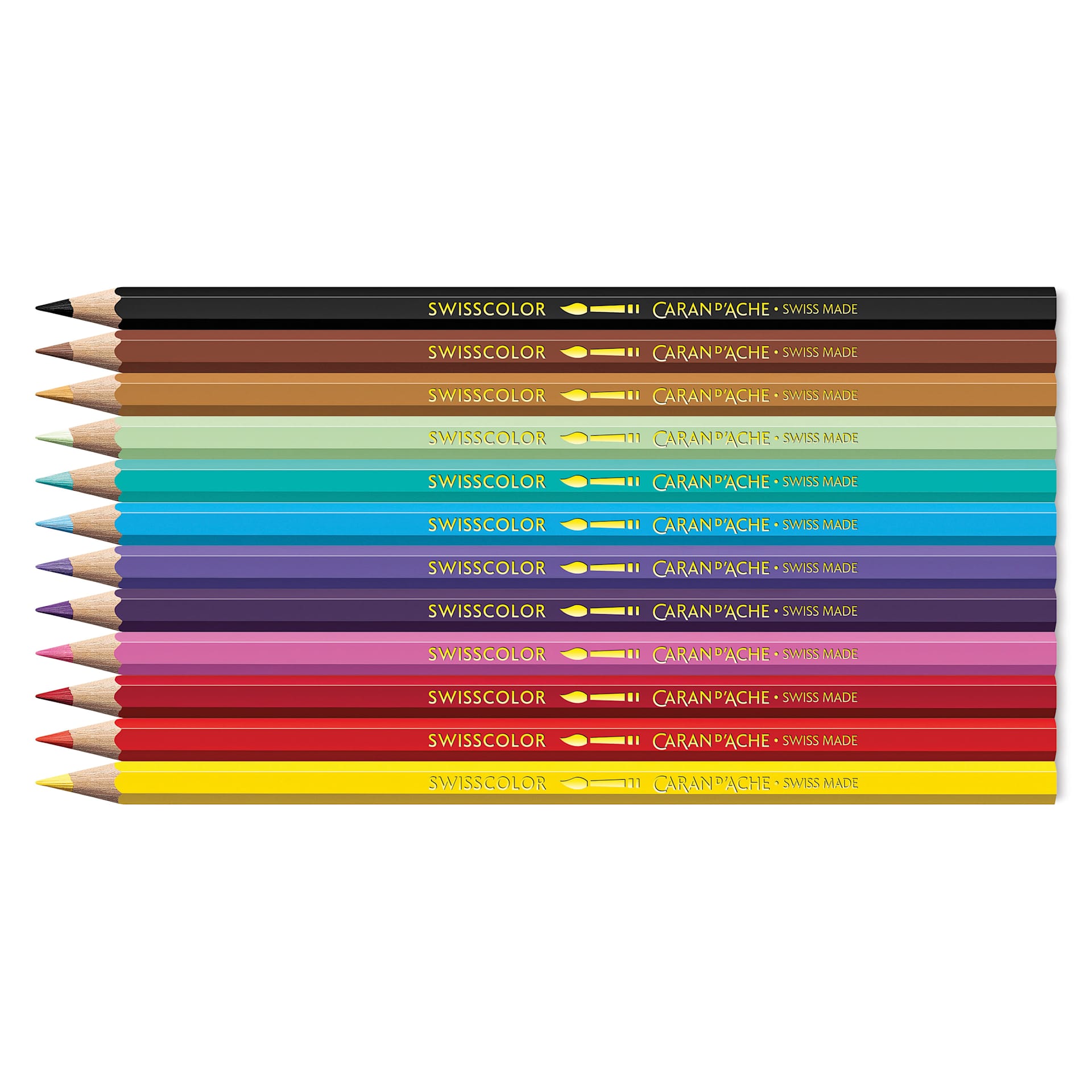 Caran d'Ache Swisscolor AquarelleColored Pencils - Set of 12, Kawaii Candy World, contents