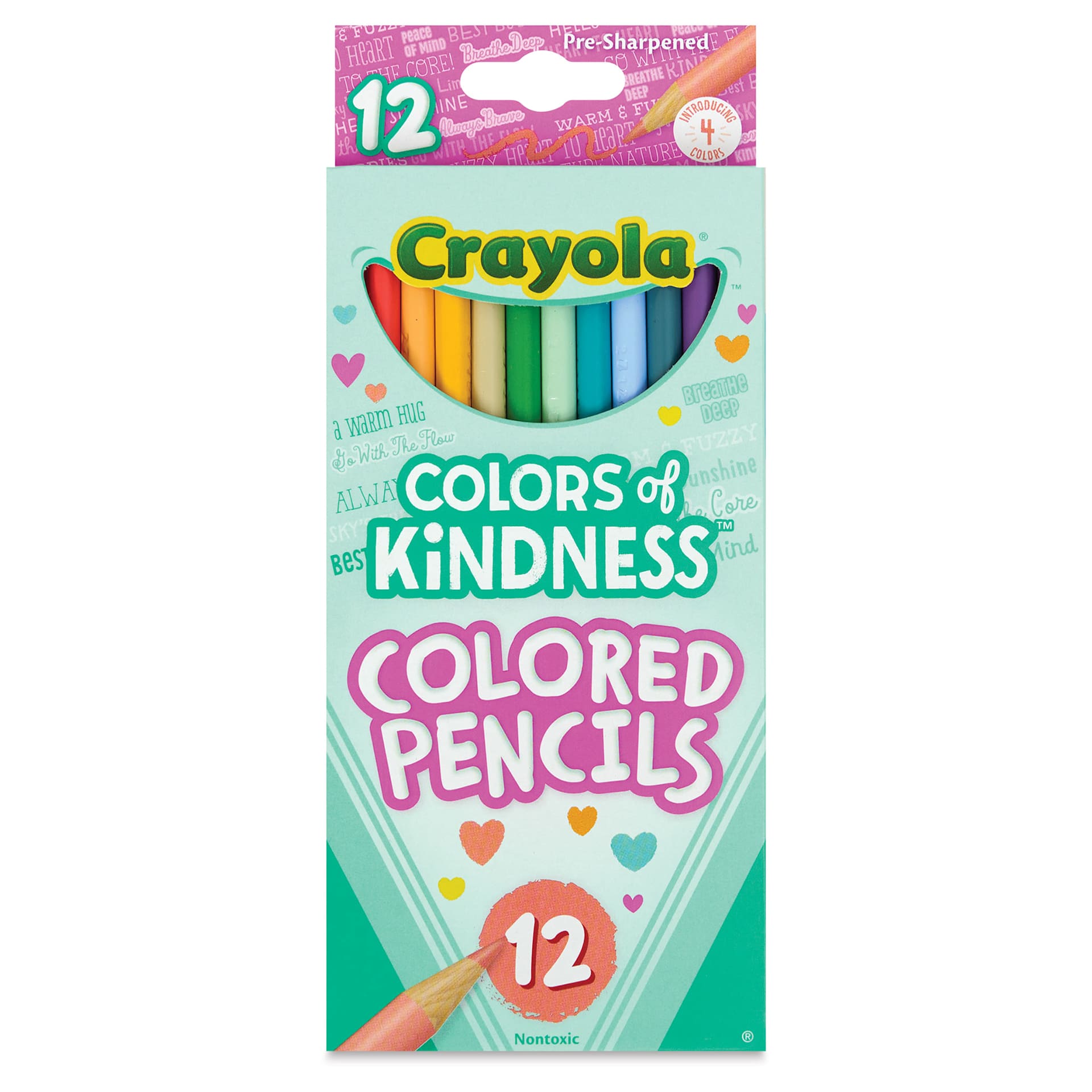 Crayola Colored Pencils - Colors of Kindness, Set of 12, front of packaging