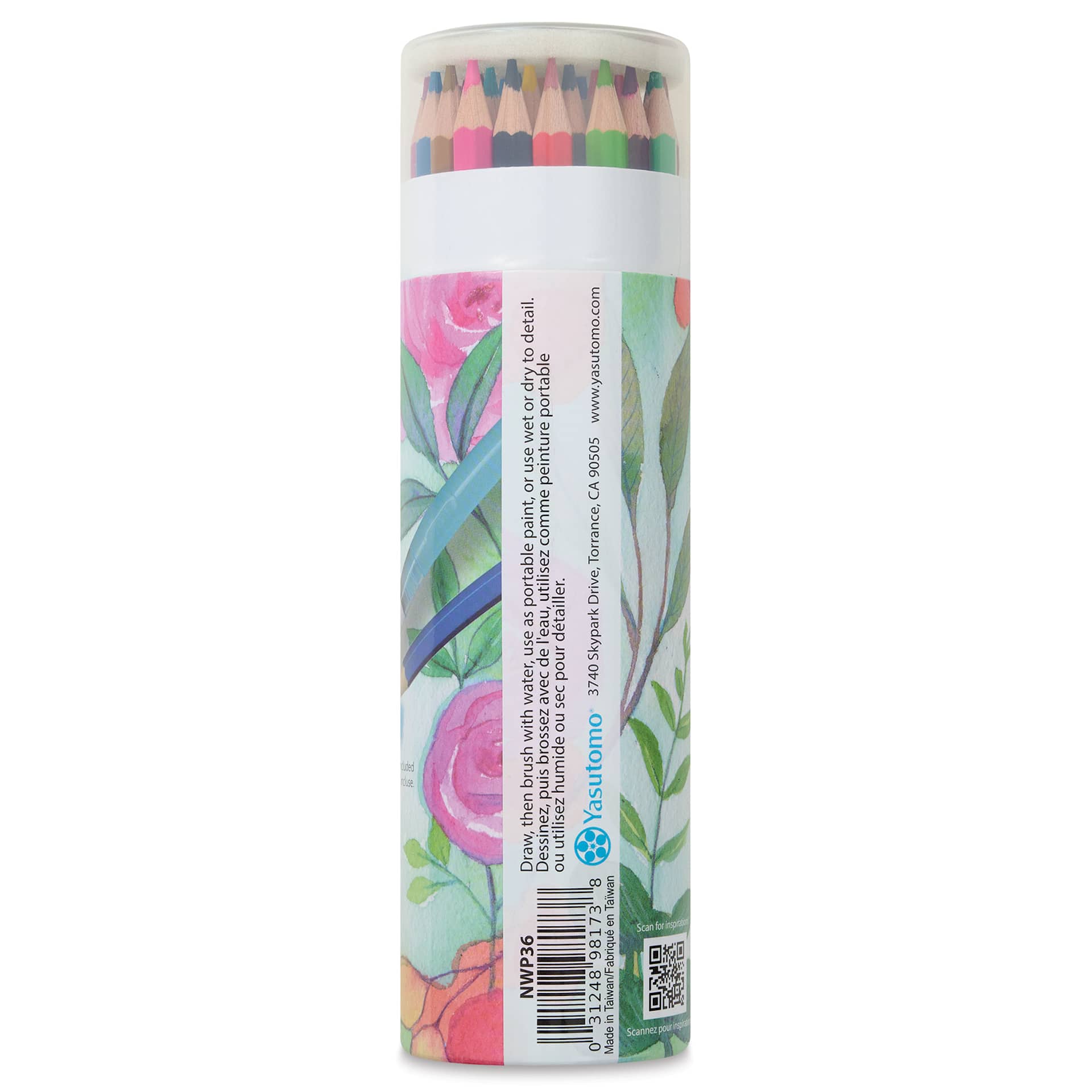 Niji Watercolor Pencils - Set of 36 (back of package)