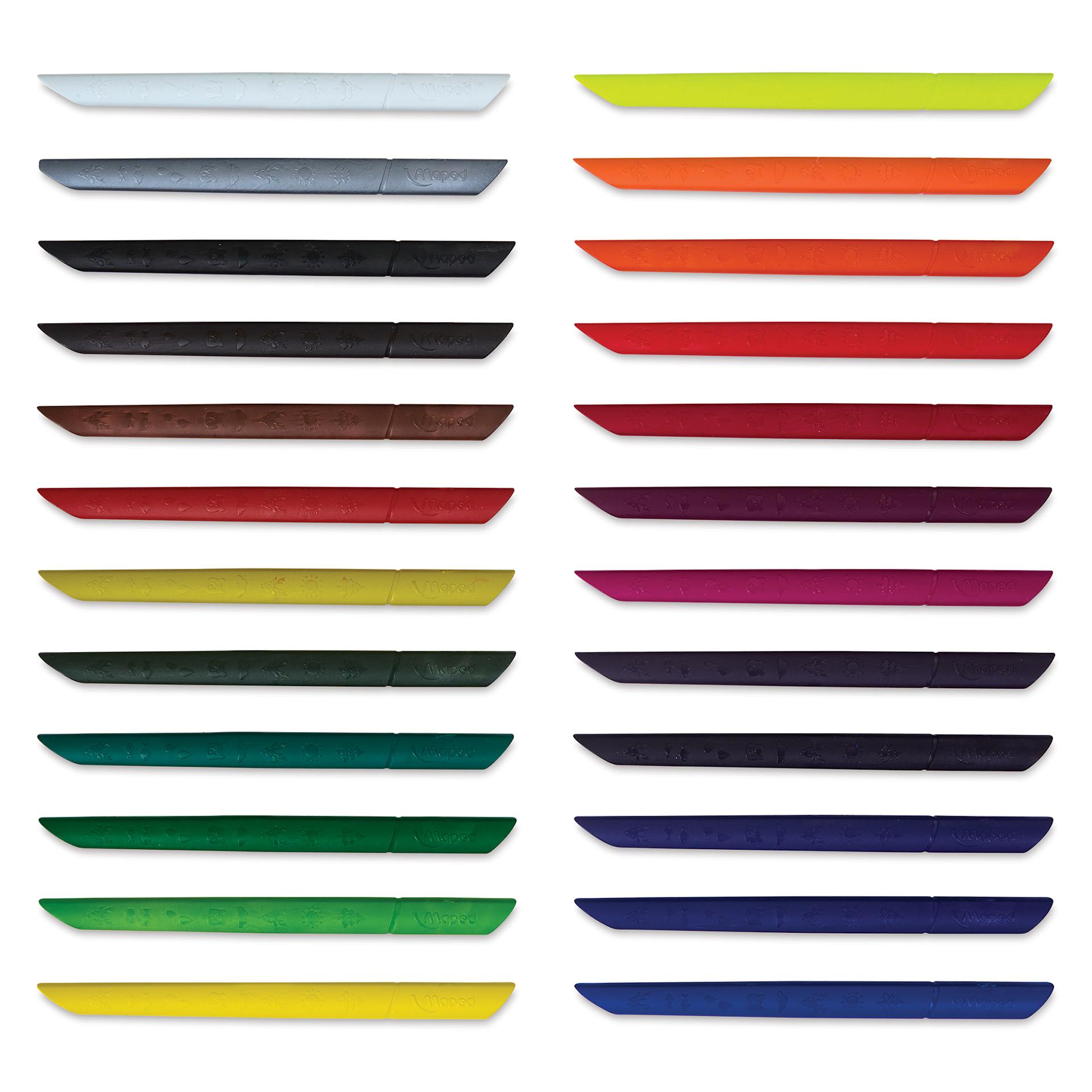 Maped Color'Peps Infinity Colored Pencils - Set of 24, pencils laid out