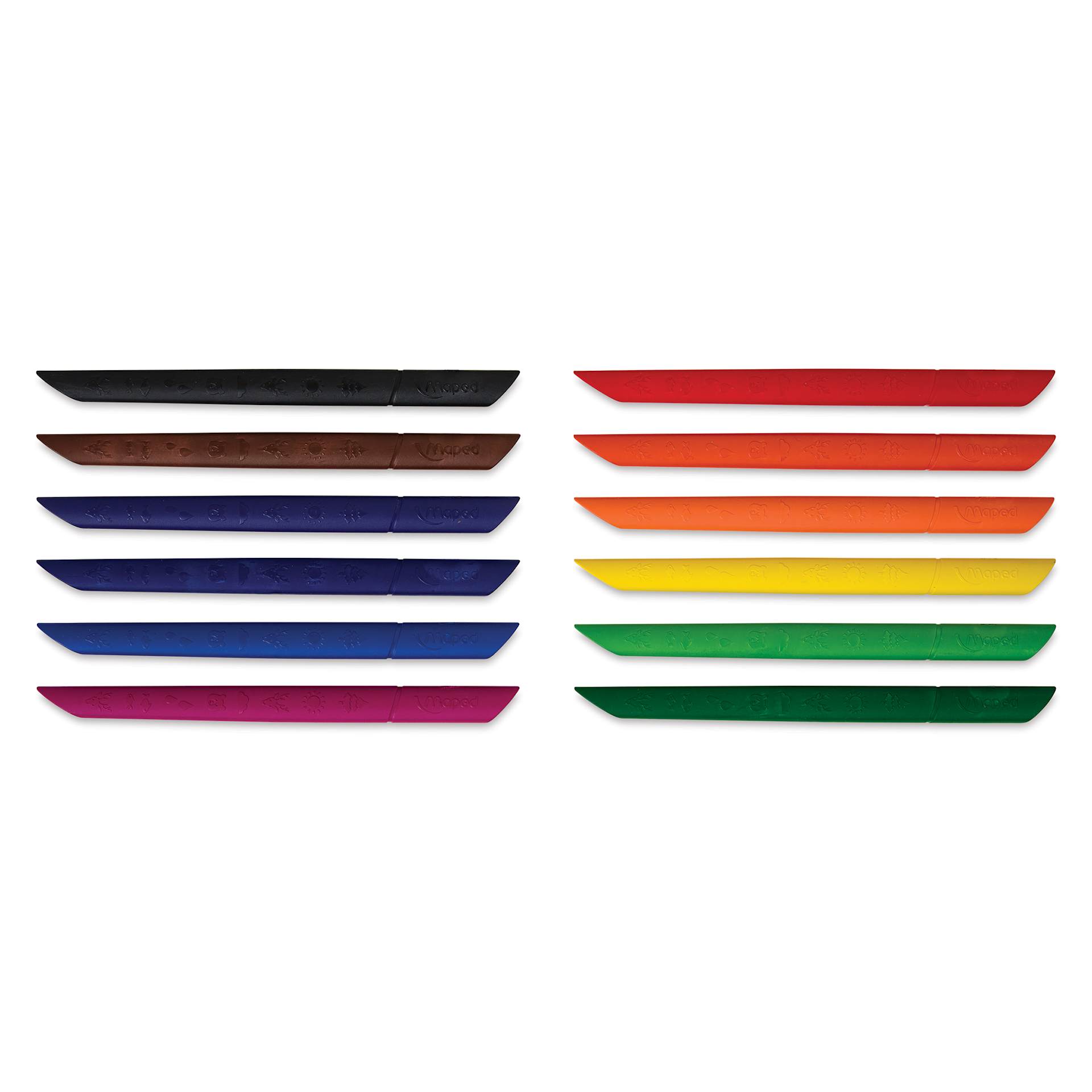 Maped Color'Peps Infinity Colored Pencils - Classroom Pack, Set of 144, pencils laid out