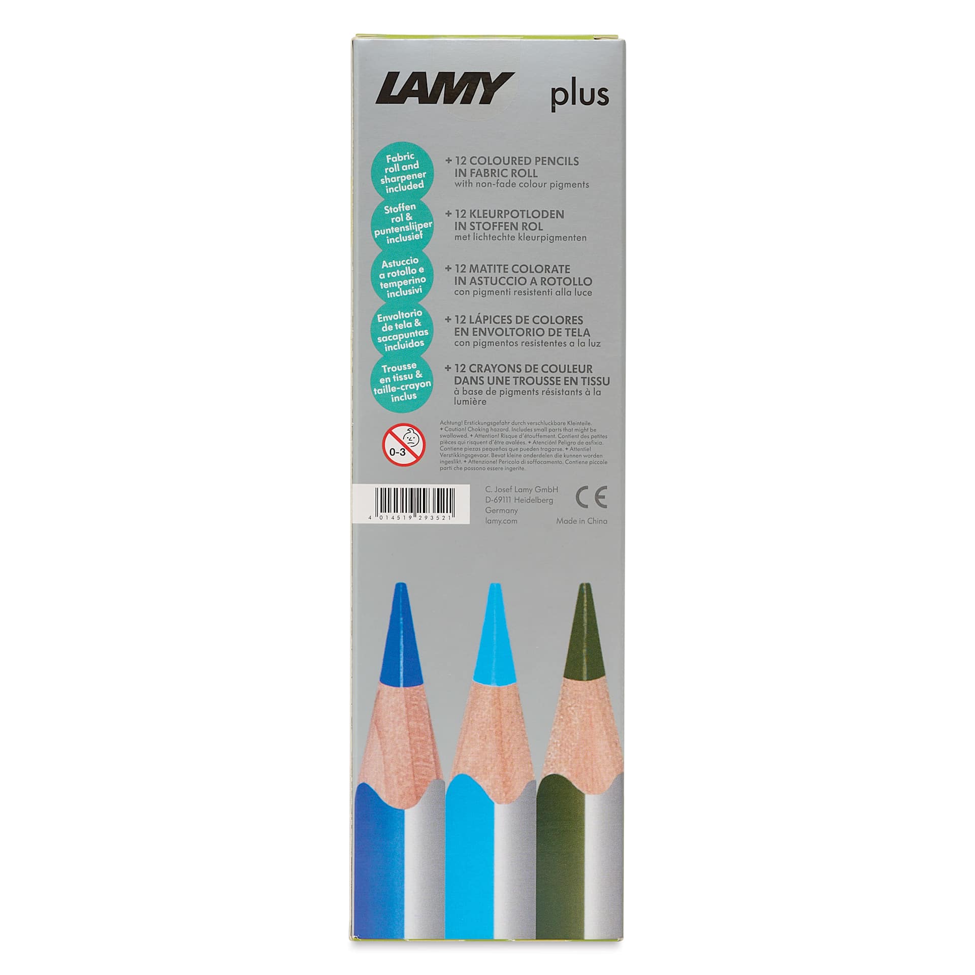 Lamy Plus Colored Pencil Roll - Set of 13, back of packaging