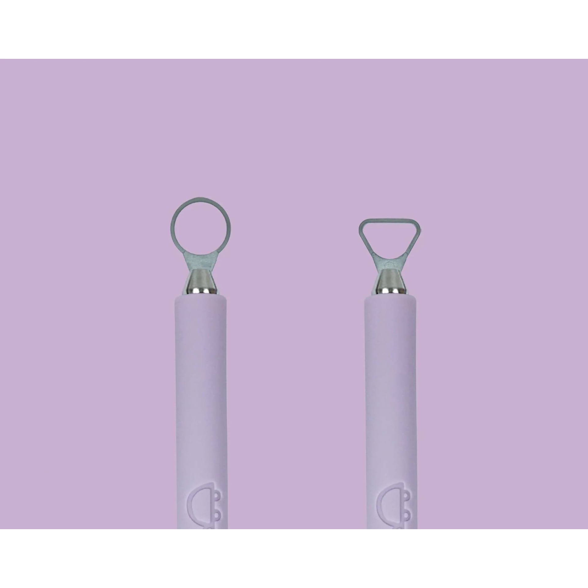 Tortuga Tools Delta & Loop Trimming Tool - Lilac close up to show both tips
