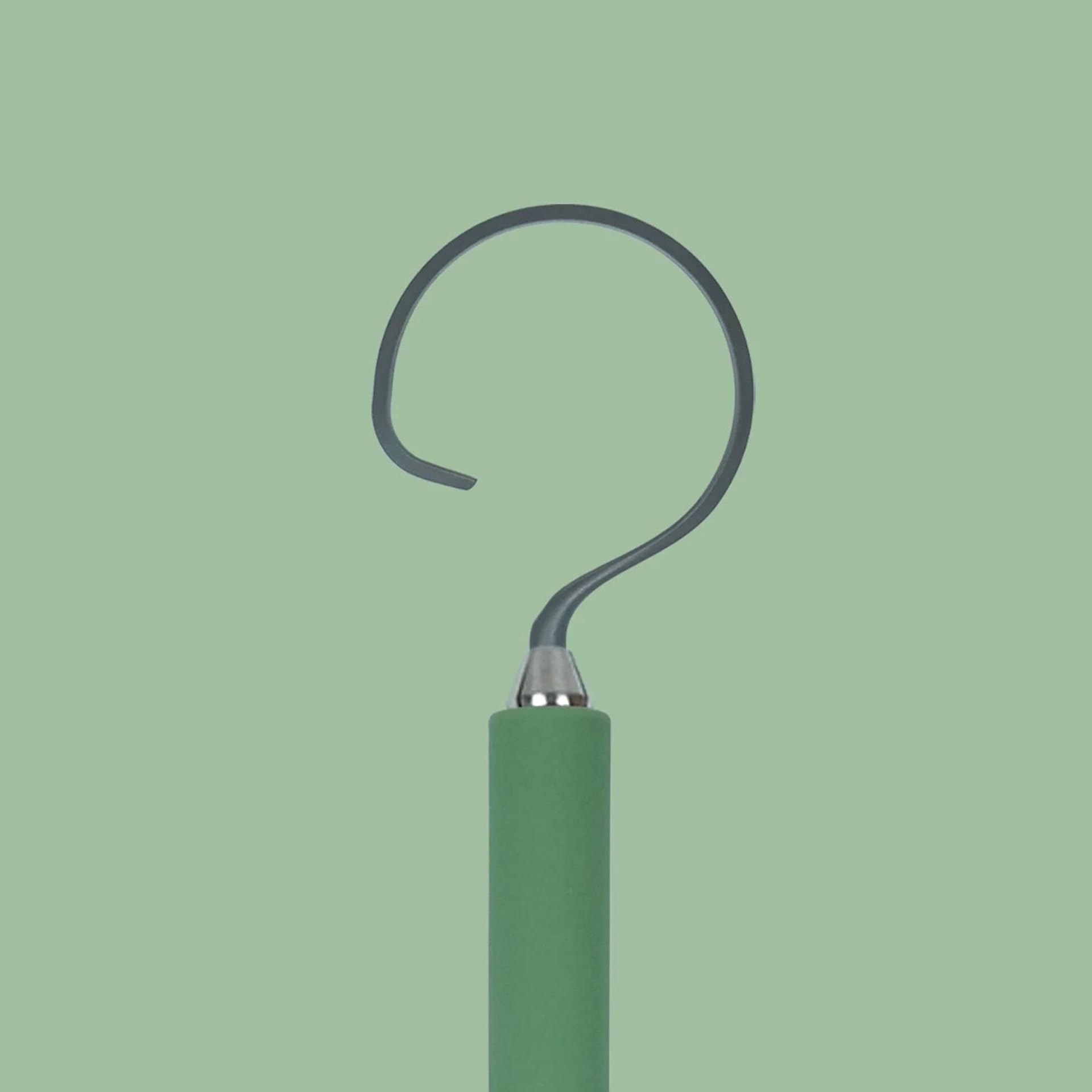 Tortuga Tools The Hook Trimming Tool - Moss close up showing tip