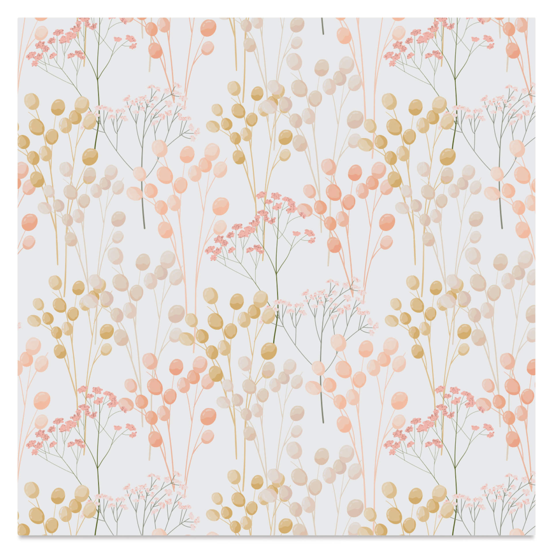 Clairefontaine Origami Paper - Dried Flowers, 5.9" x 5.9", baby's breath