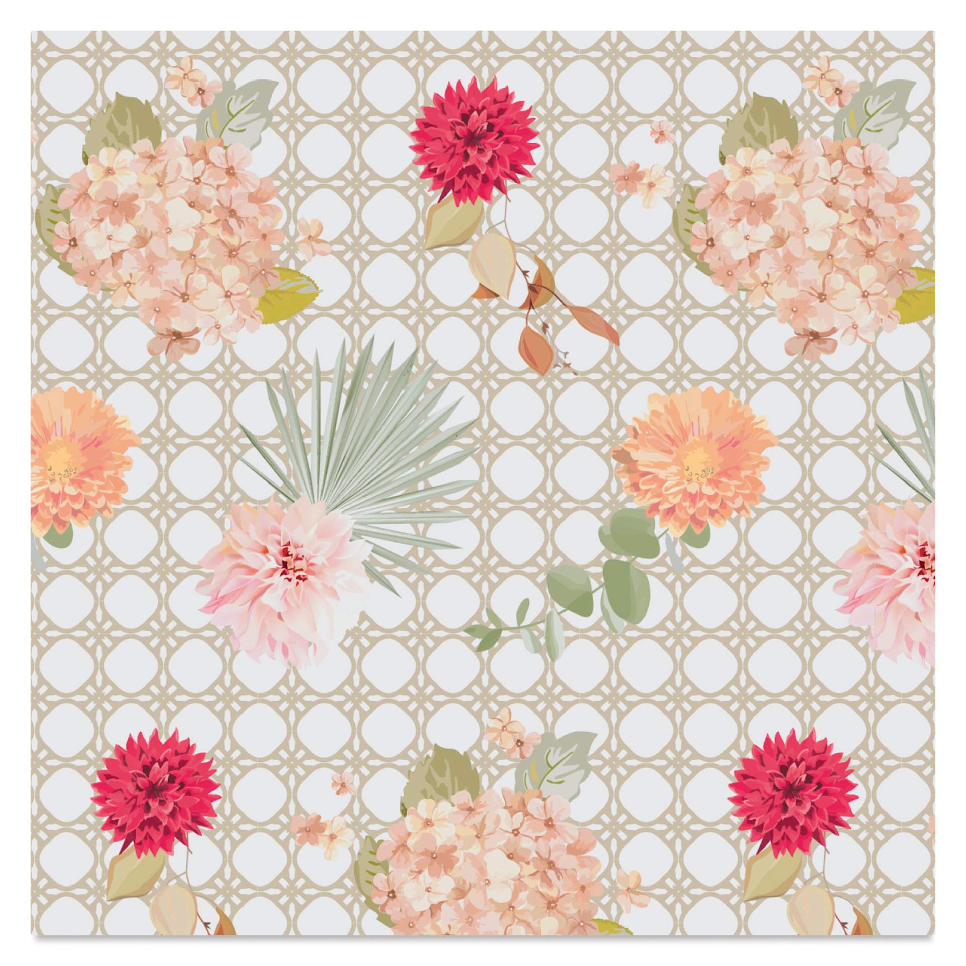 Clairefontaine Origami Paper - Dried Flowers, 5.9" x 5.9", hydrangeas