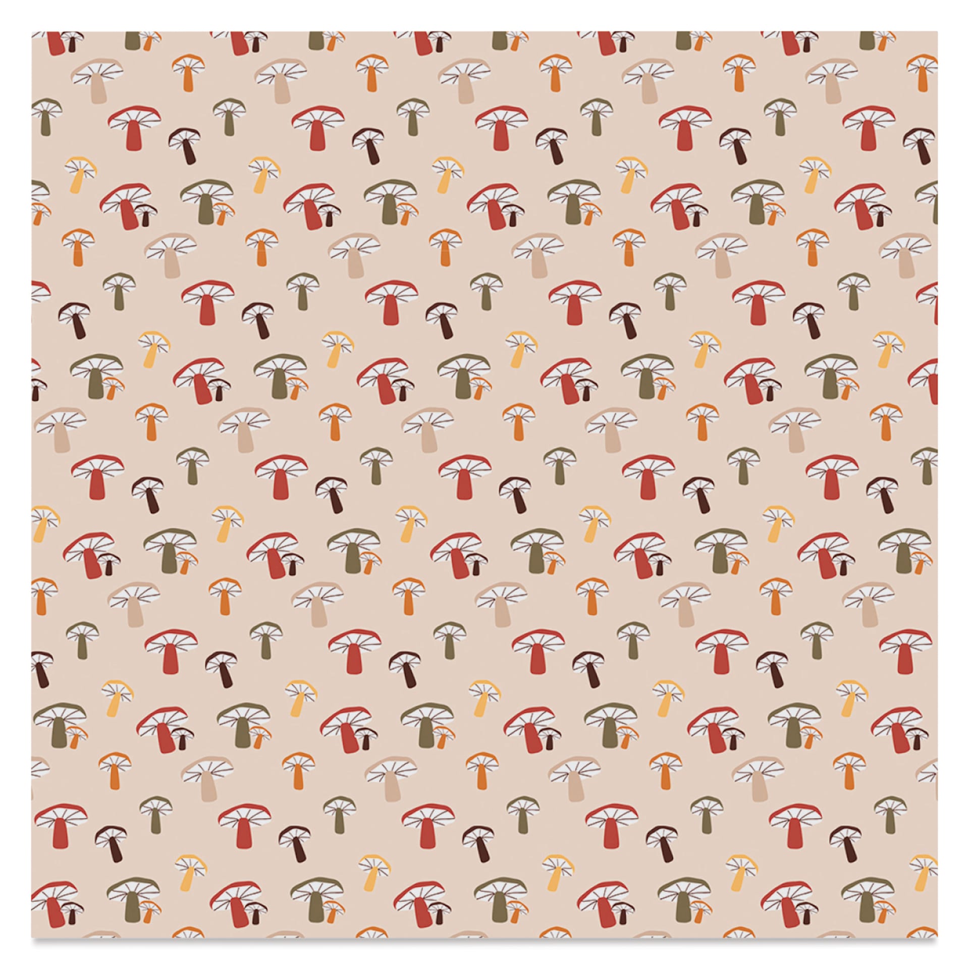 Clairefontaine Origami Paper - Fall, 5.9" x 5.9", mushrooms