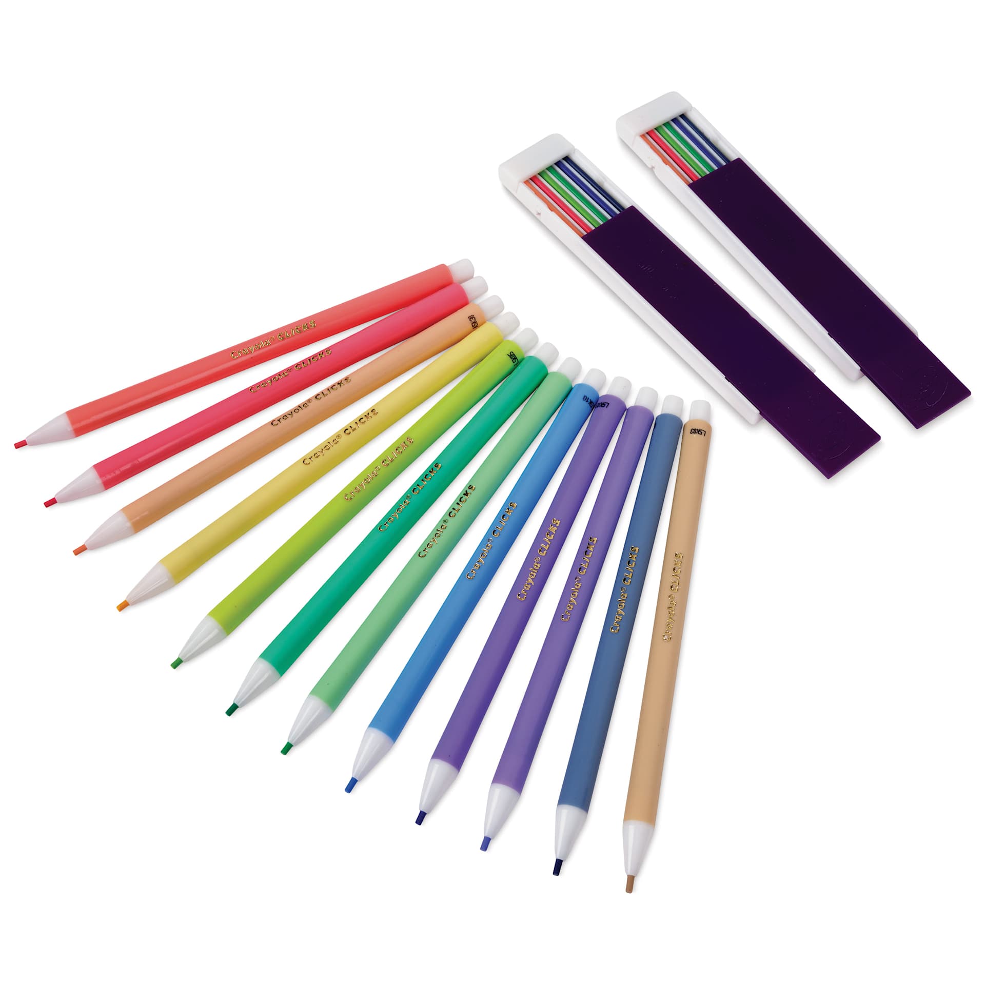 Crayola Clicks Retractable Color Pencils - Set of 12, Pastel Colors, contents