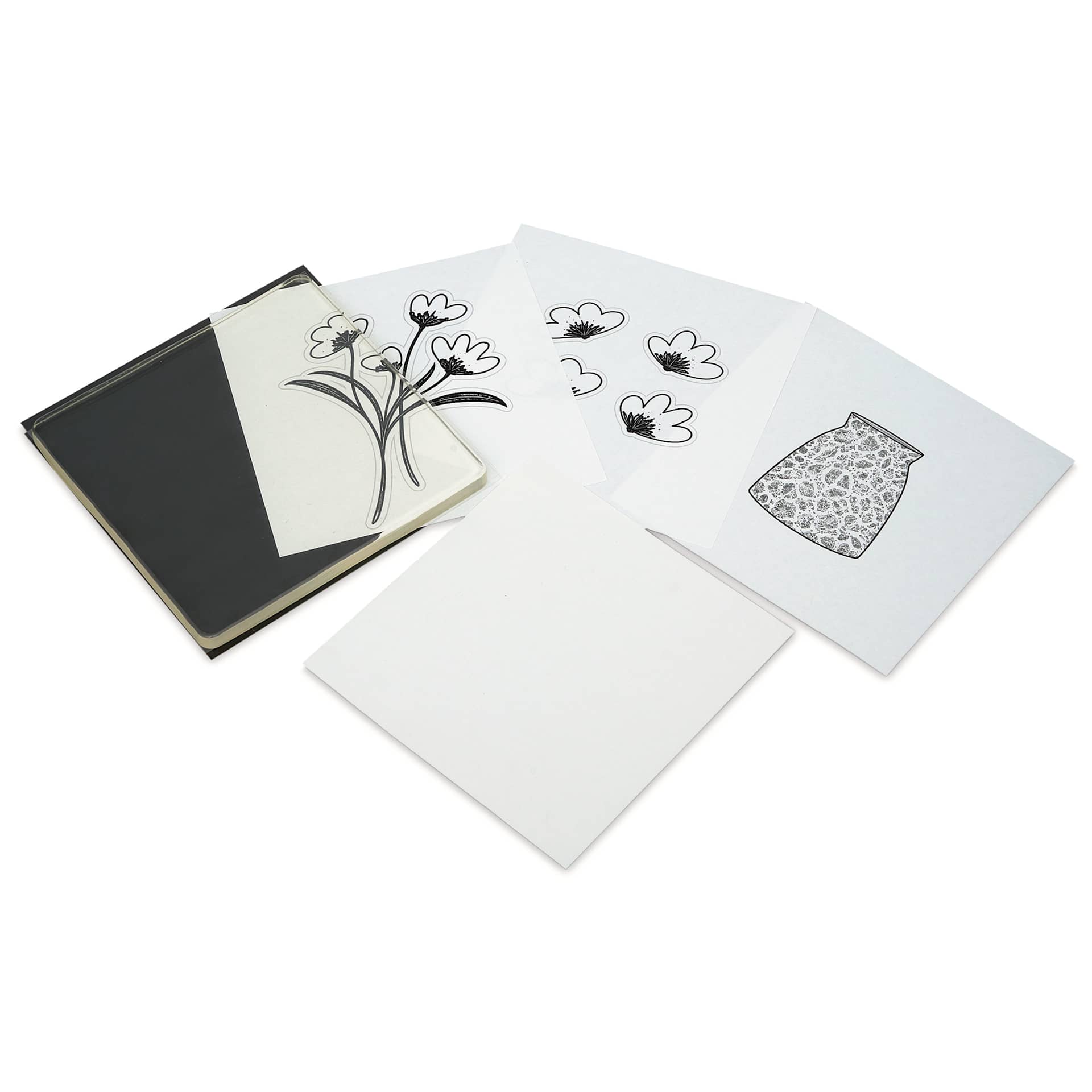 Gelli Arts Print & Collage Studio Set - Fancy Flowers