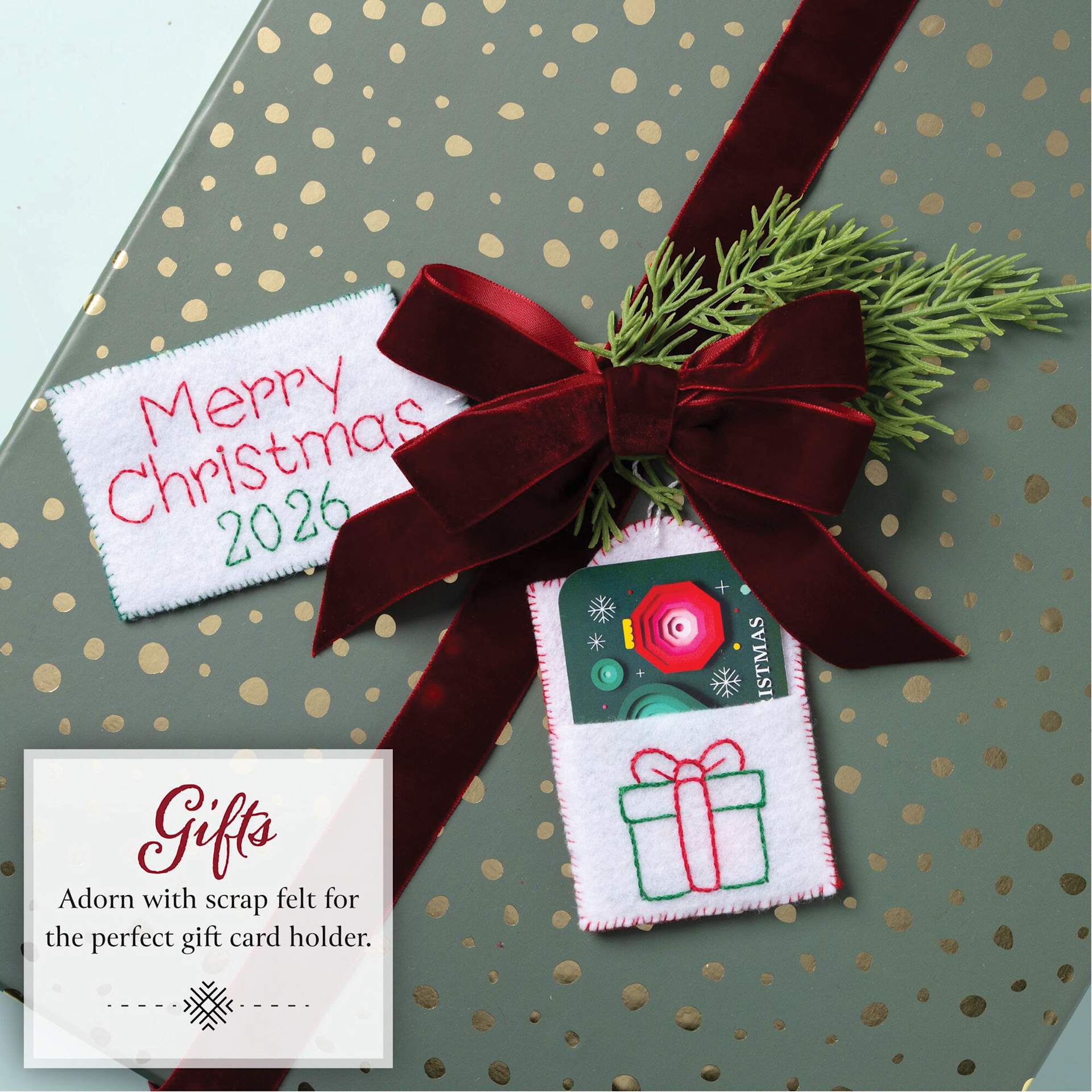 Gifts: Adorn with scrap felt for the perfect gift card holder